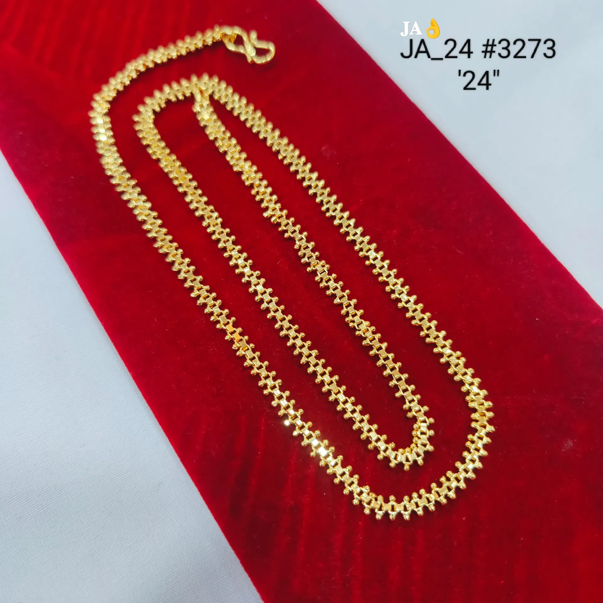 1 Gram Gold Plated Traditional Designer Chain DN-3273