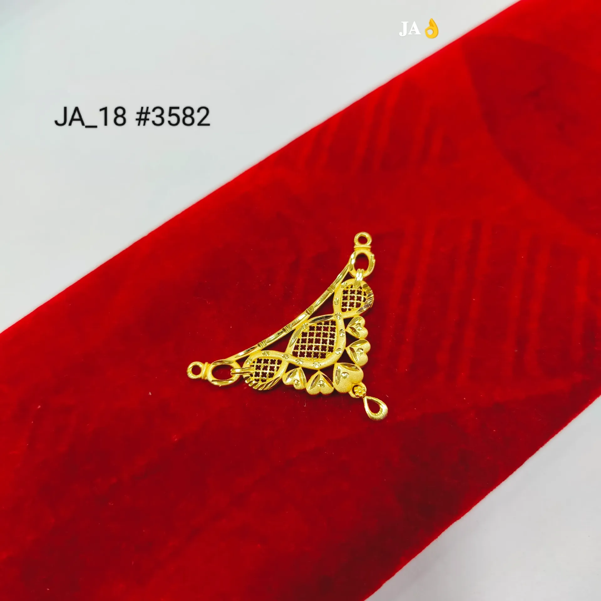 1 Gram Gold Plated Traditional Peacock Designer Pendant DN-3582