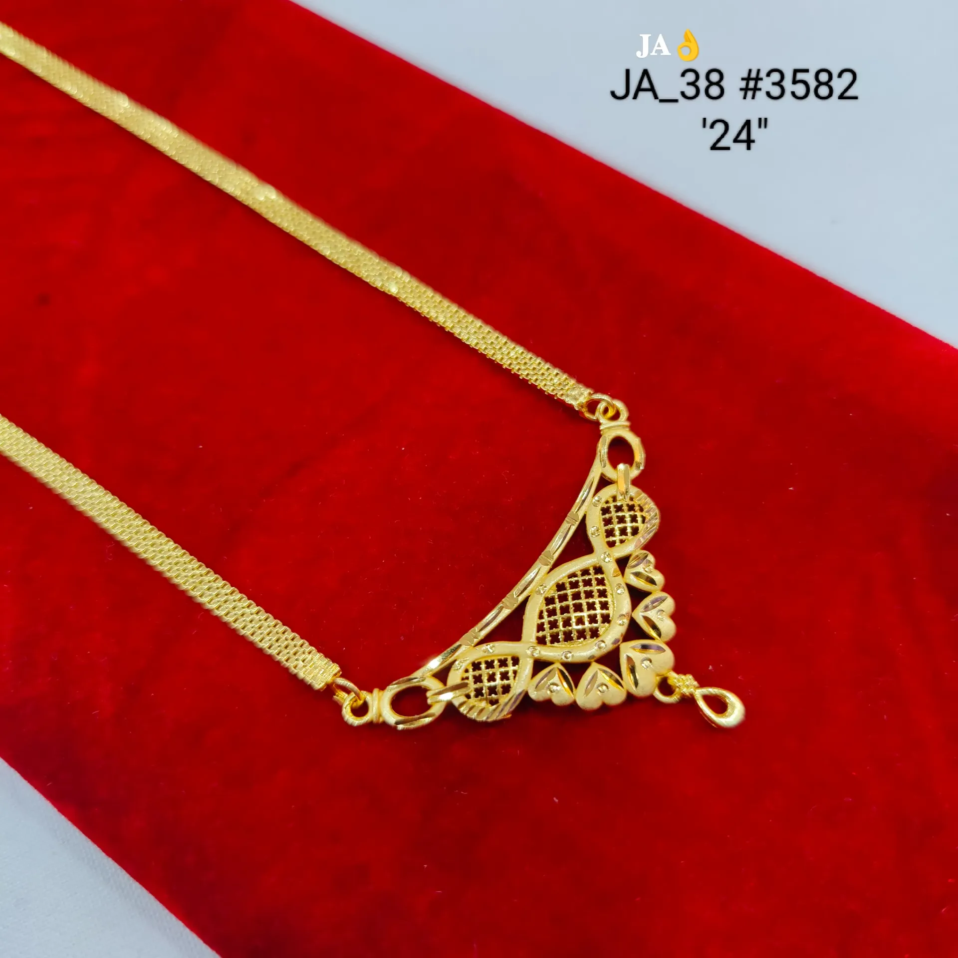 1 Gram Gold Plated Traditional Peacock Side Pendant Necklace DN-3582