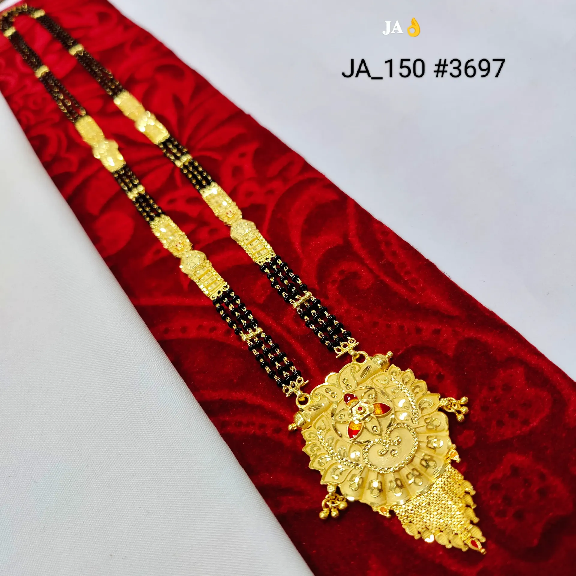 Traditional Gold Plated Designer Mangalsutra Necklace – DN-3697