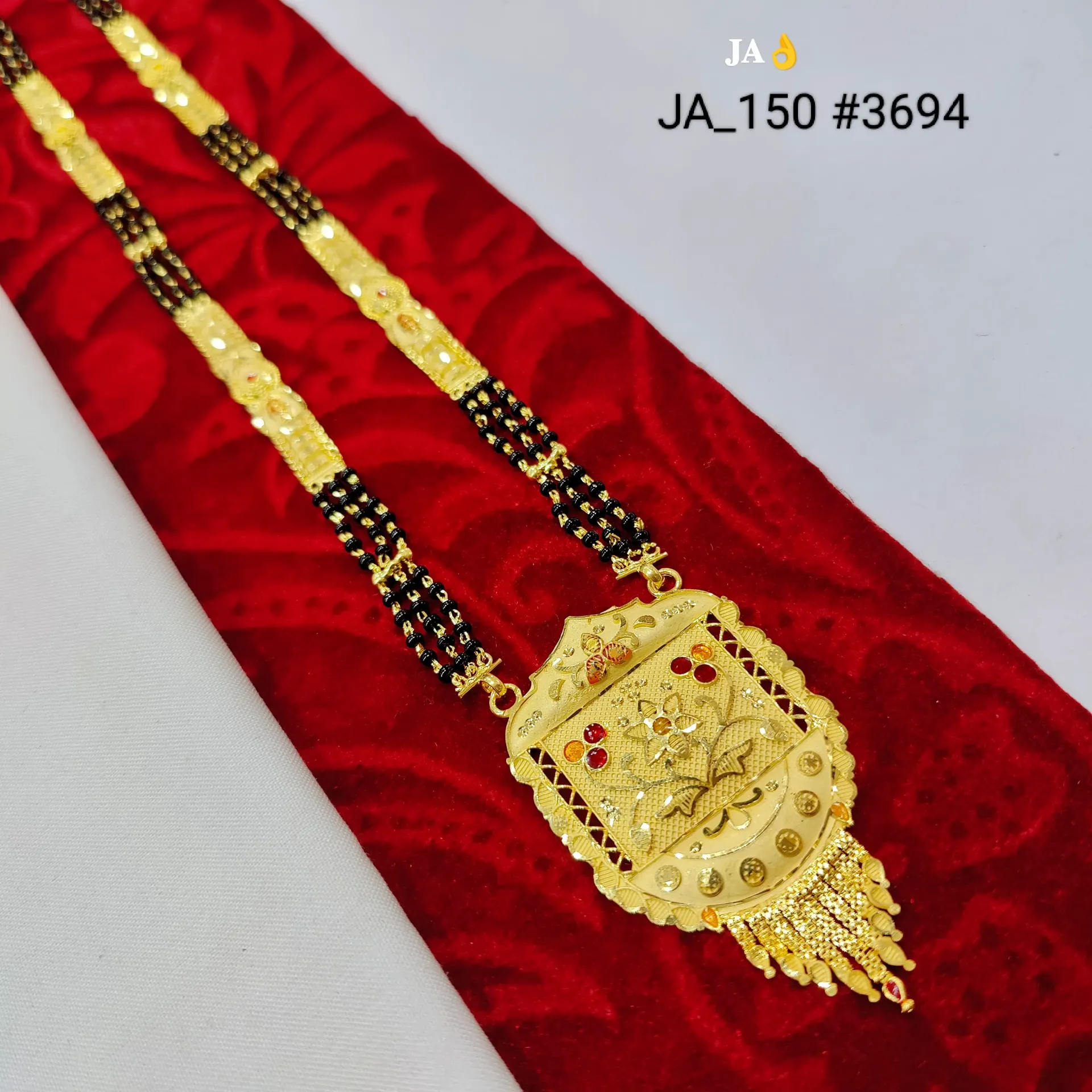 Traditional Gold Plated Designer Mangalsutra Necklace – DN-3694