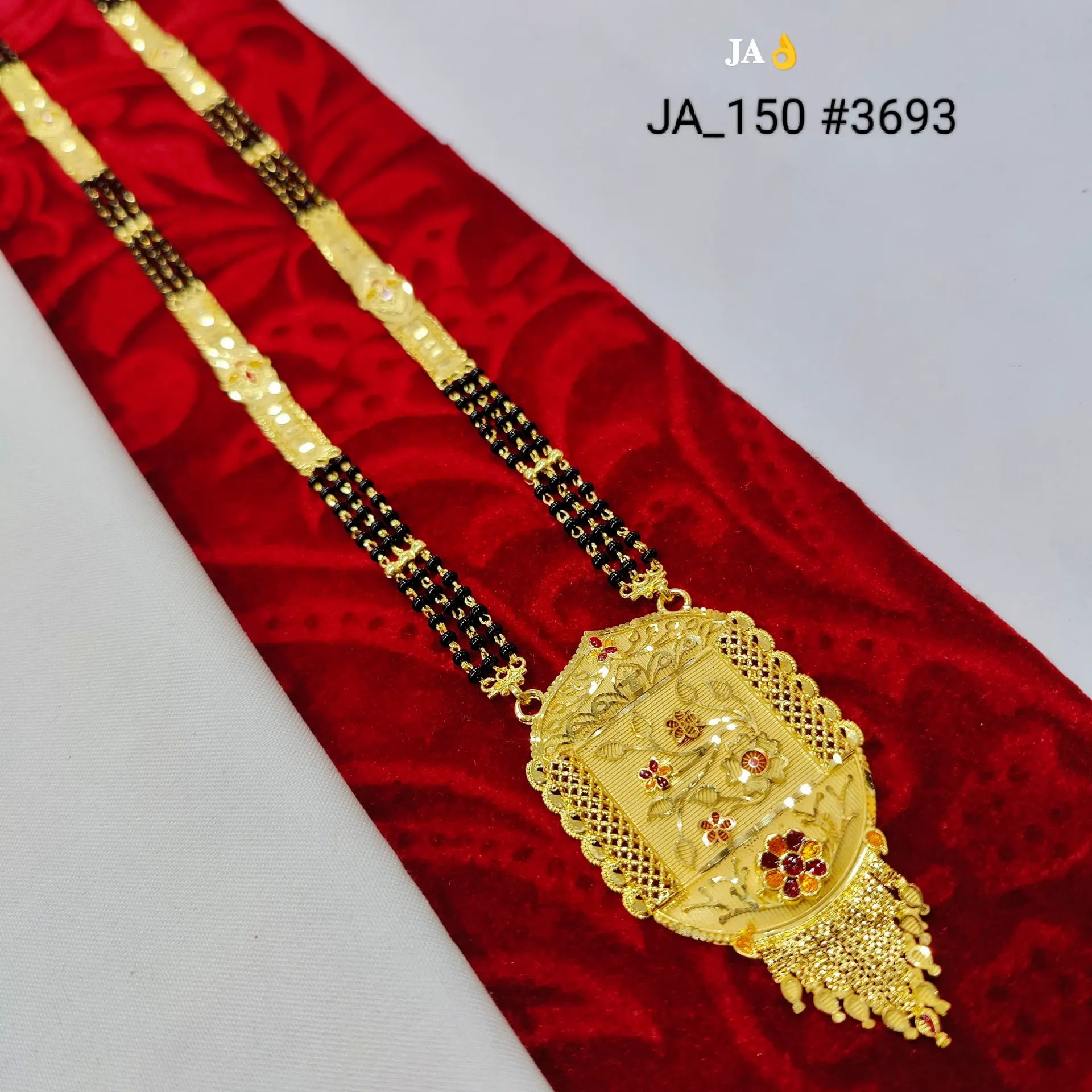 Traditional Gold Plated Designer Mangalsutra Necklace  DN-3693