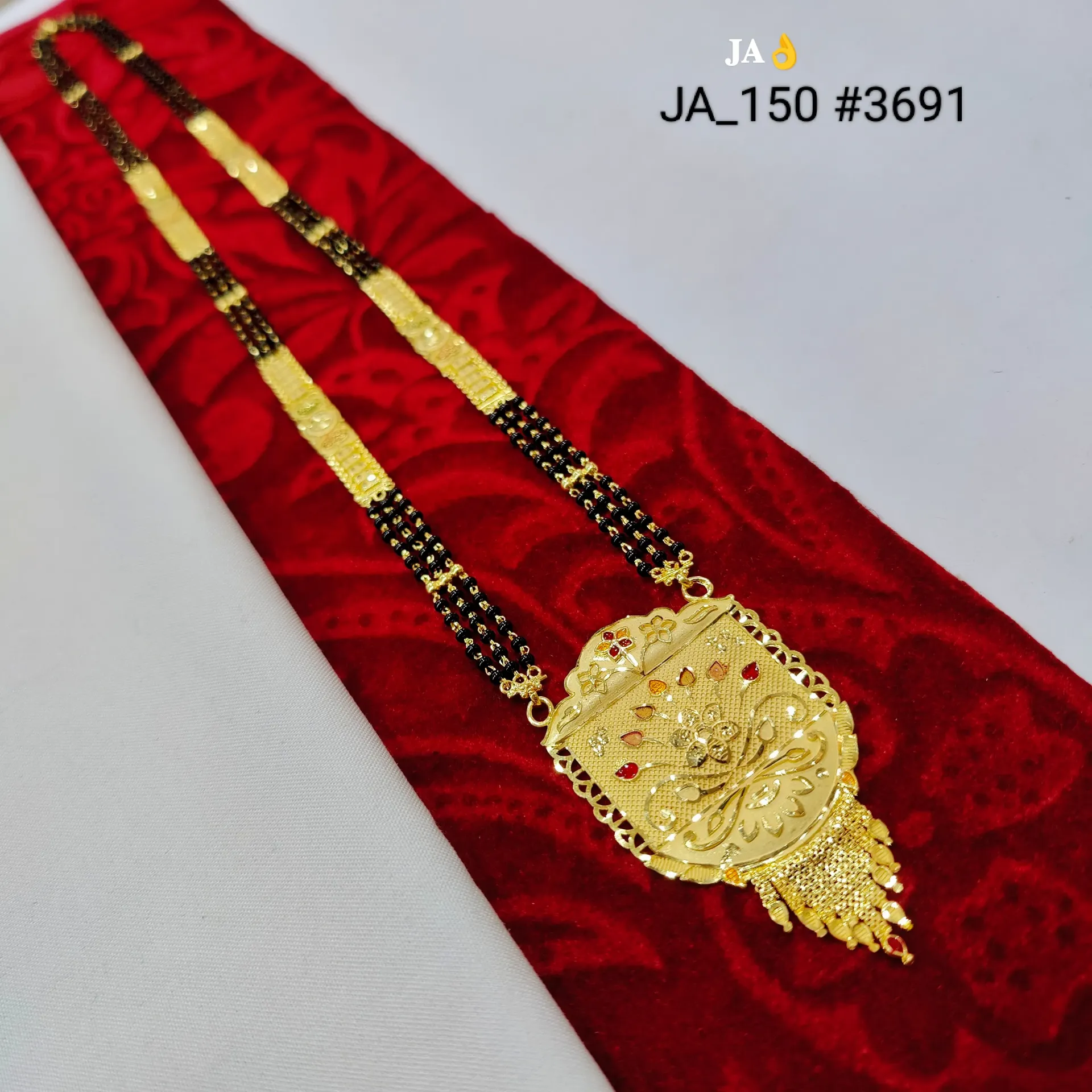 Traditional Gold Plated Designer Mangalsutra Necklace  DN-3691