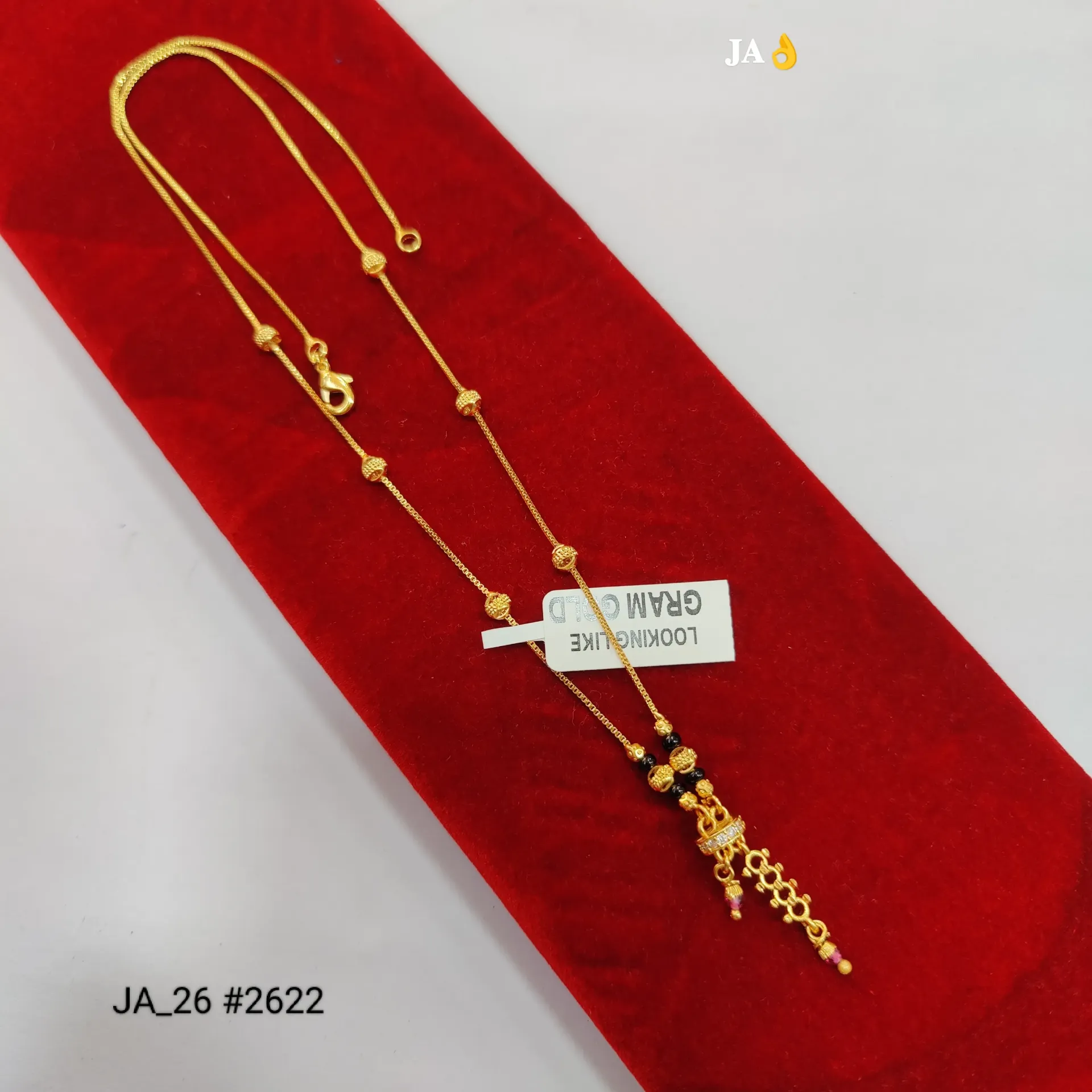 1 Gram Gold Plated Mangalsutra Chain Pendant Necklace DN-2622