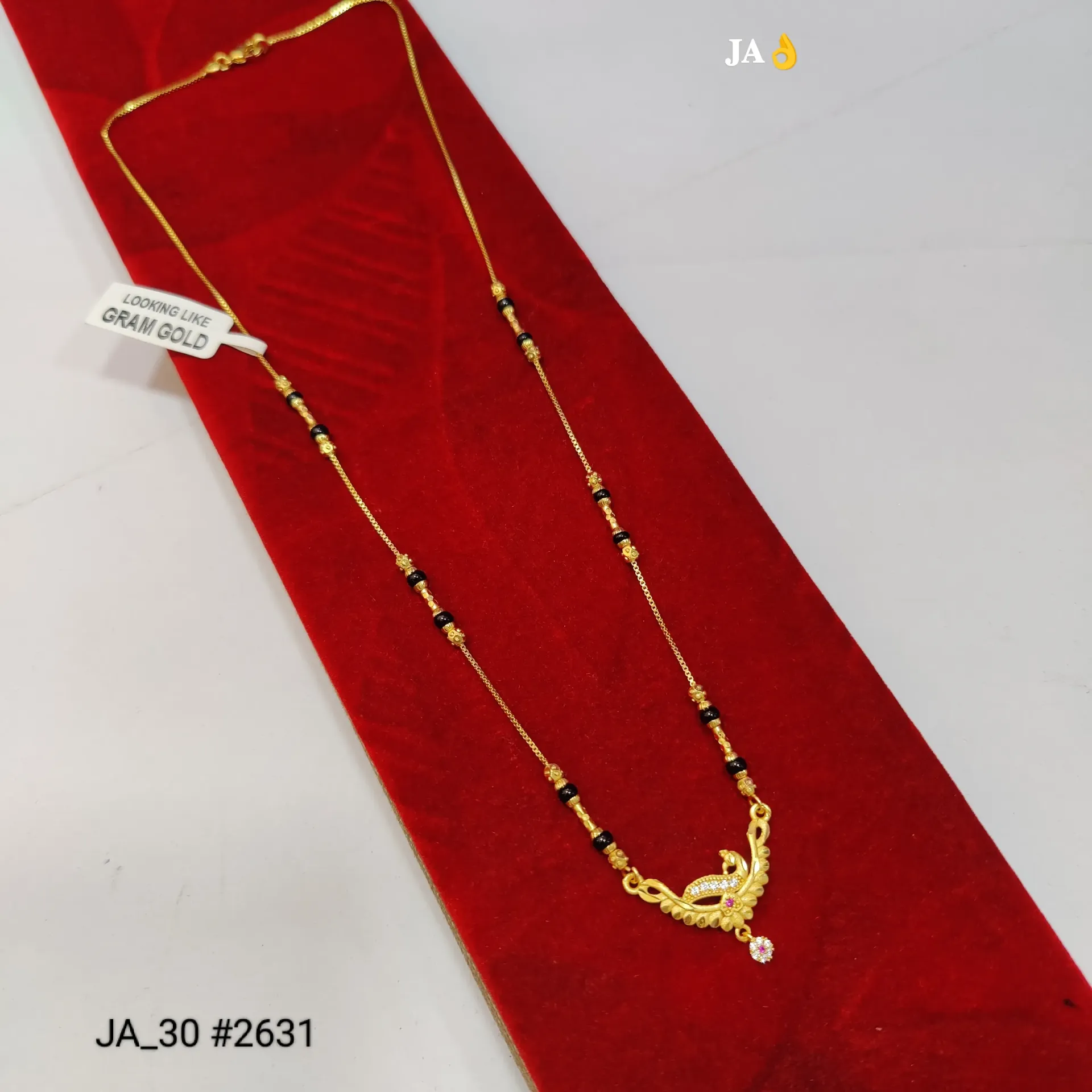 1 Gram Gold Plated Designer Mangalsutra Necklace DN-2631