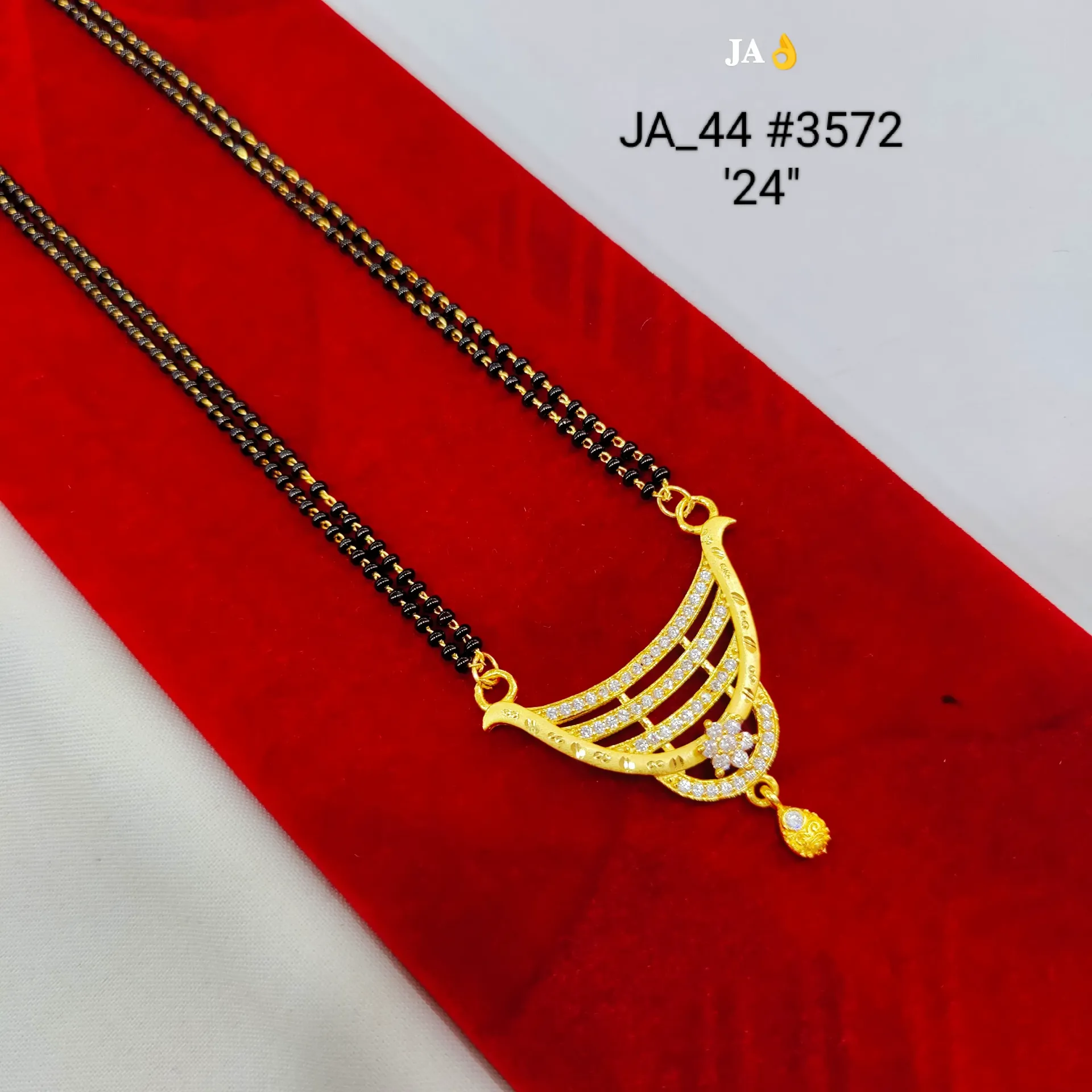 One Gram Gold Plated Designer Mangalsutra DN-3572