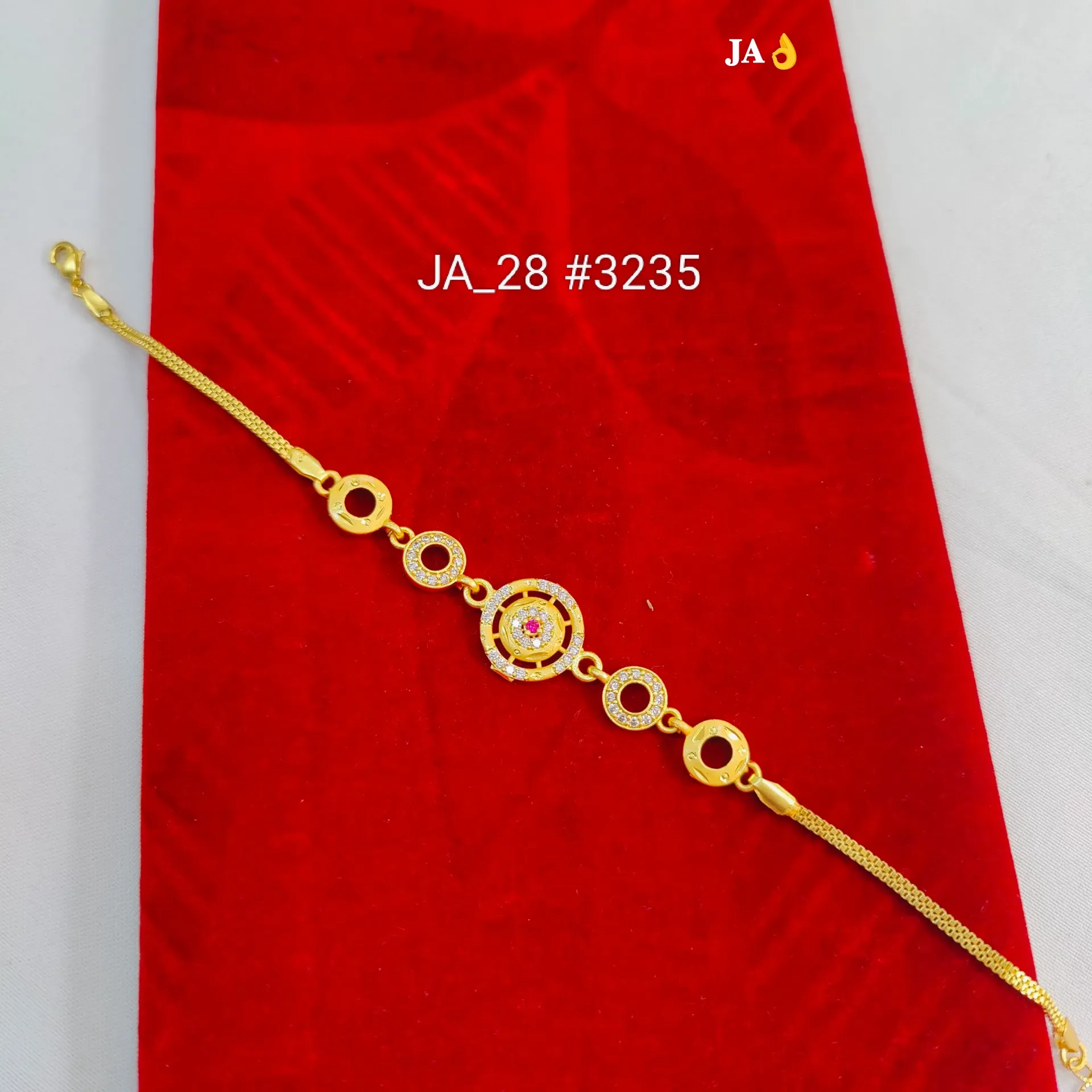 1 Gram Gold Plated Floral  Designer Bracelet for Women DN-3235