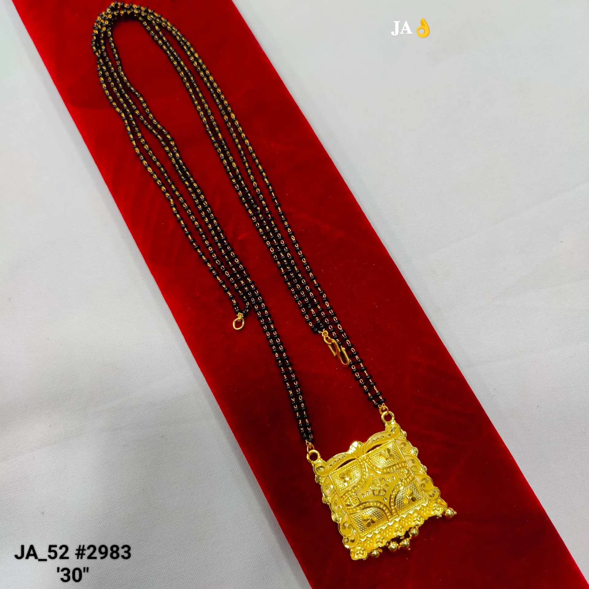 Traditional Gold-Plated Mangalsutra Pendant Necklace DN-2983
