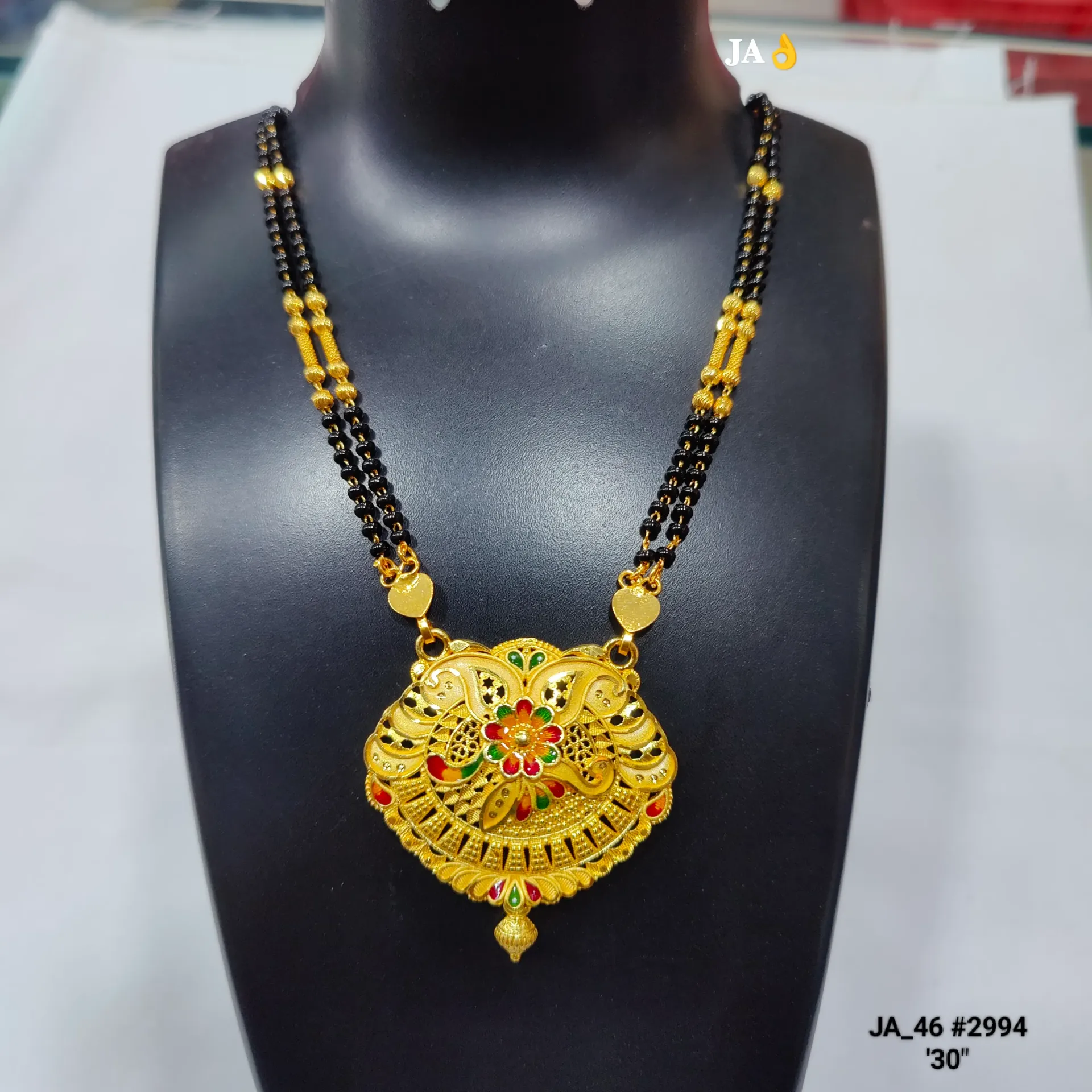 Traditional Floral Filigree Designer Mangalsutra DN-2994
