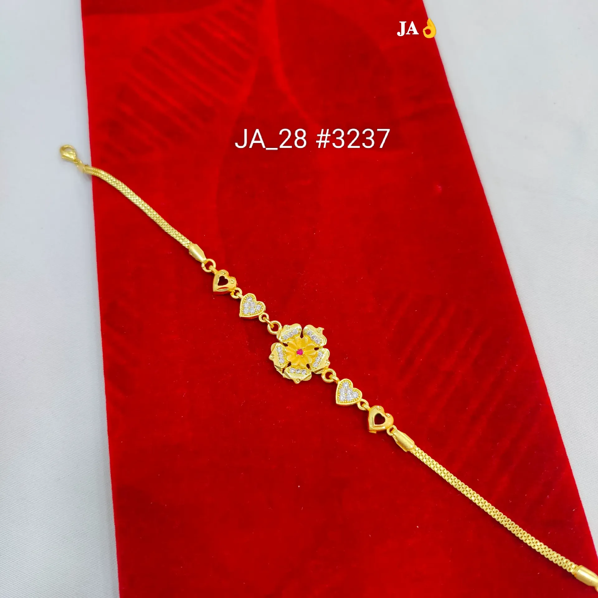 1 Gram Gold Plated Flower Designer Bracelet for Women DN-3237