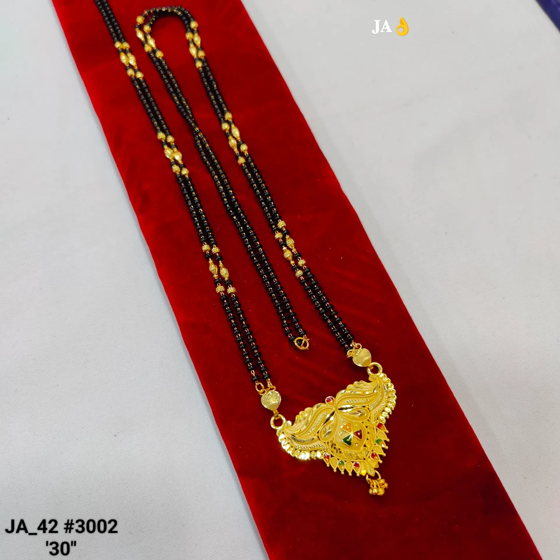 Royal Heart Motif Designer Mangalsutra  DN-3002 "30" Inch