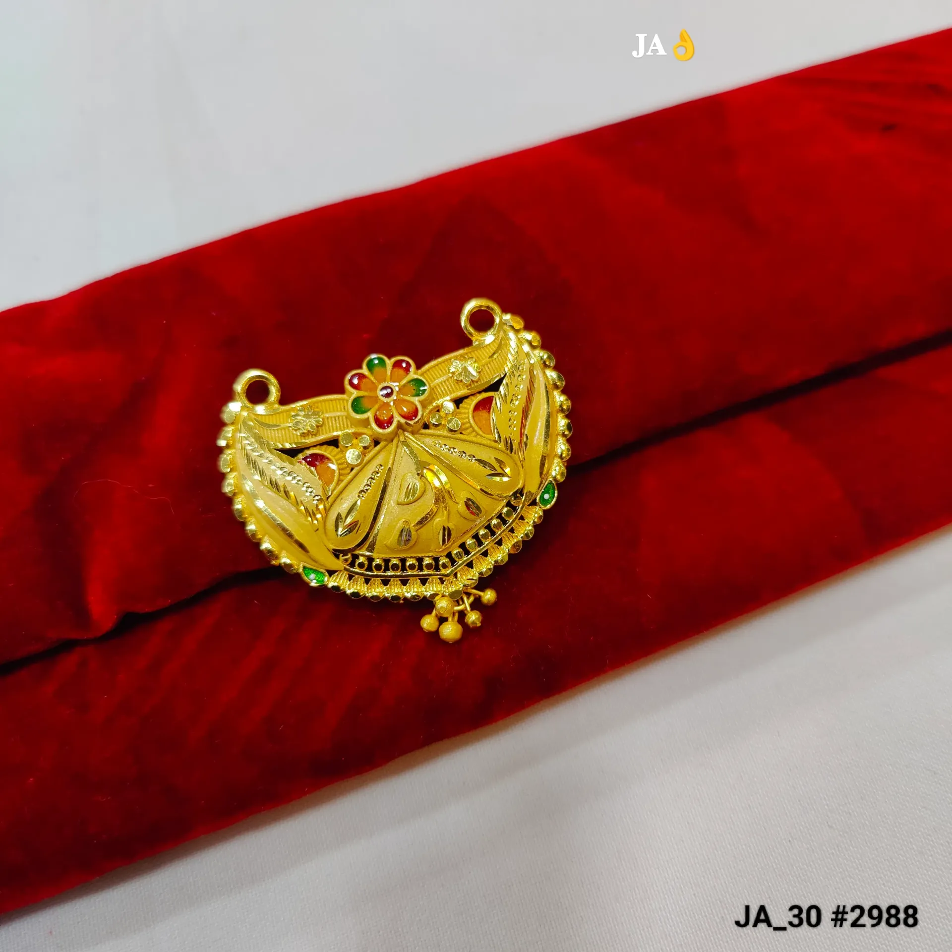 Floral Crescent Designer Pendant –Floral Crescent Designer Pendant – DN-2988