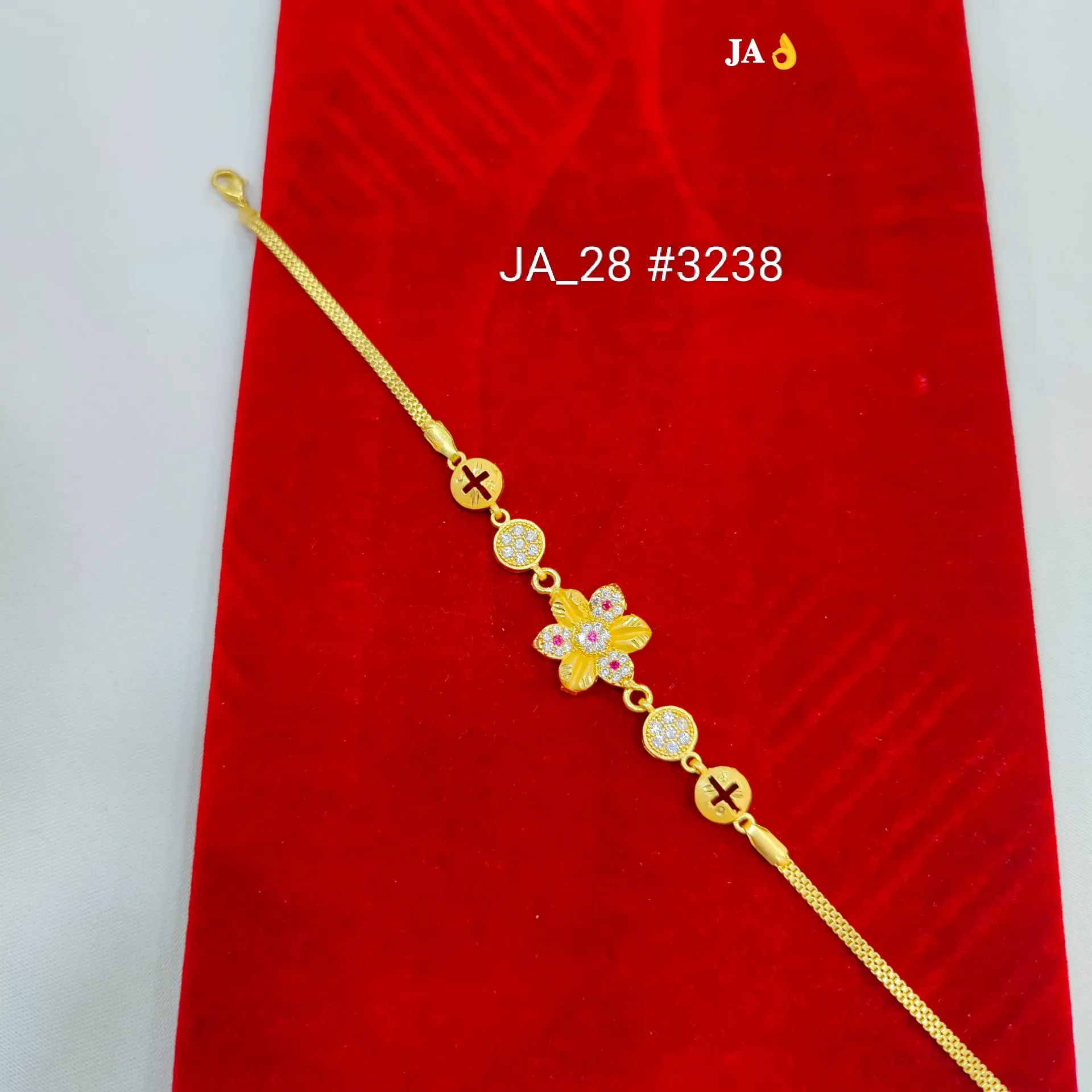 1 Gram Gold Plated Floral Designer Bracelet for Women DN-3238