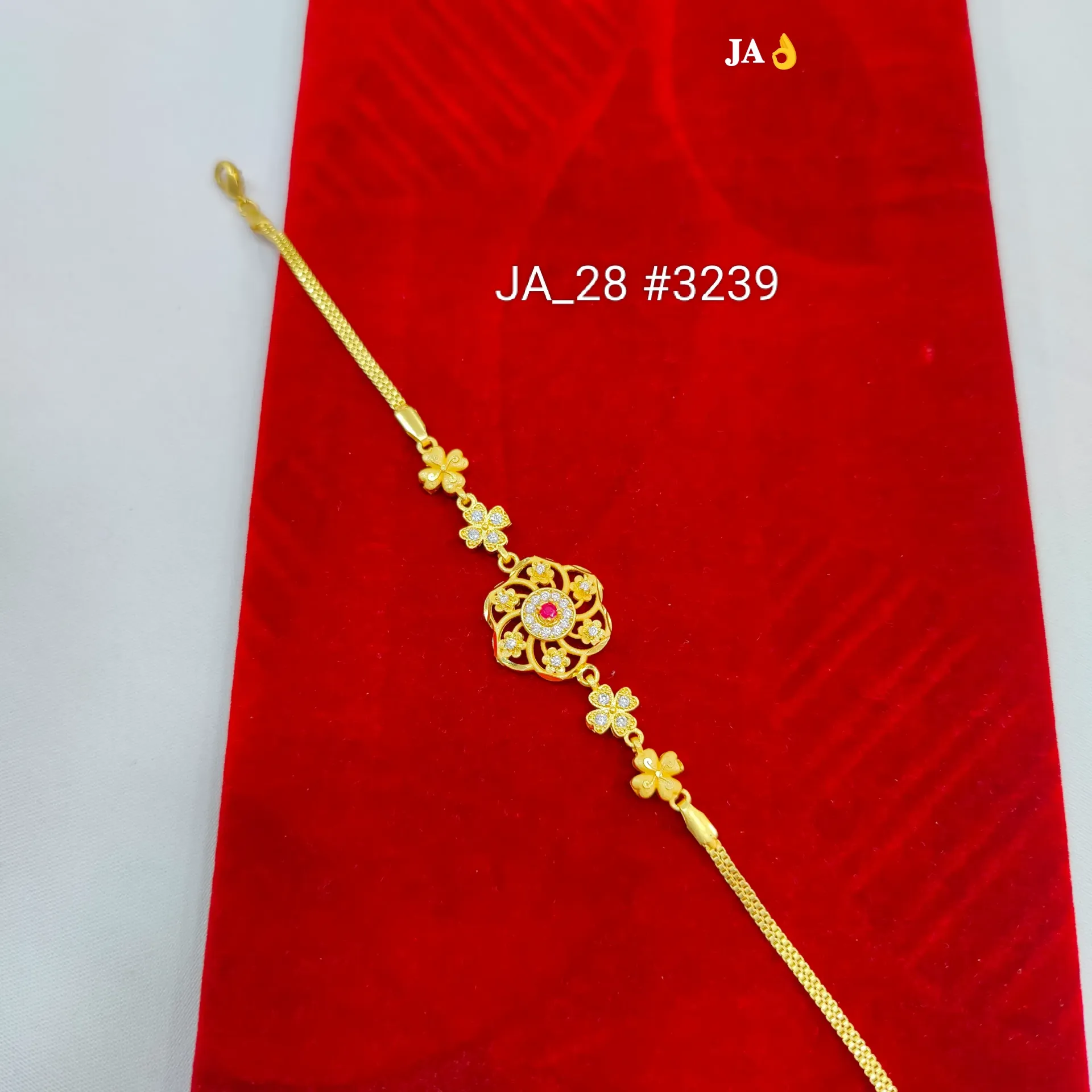 1 Gram Gold Plated Floral Designer Bracelet for Women DN-3239