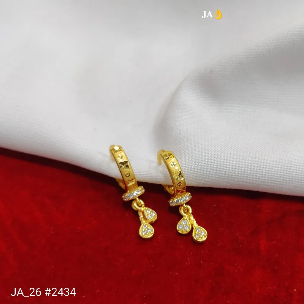 Crystal Drop Hoop Earrings – DN-2434
