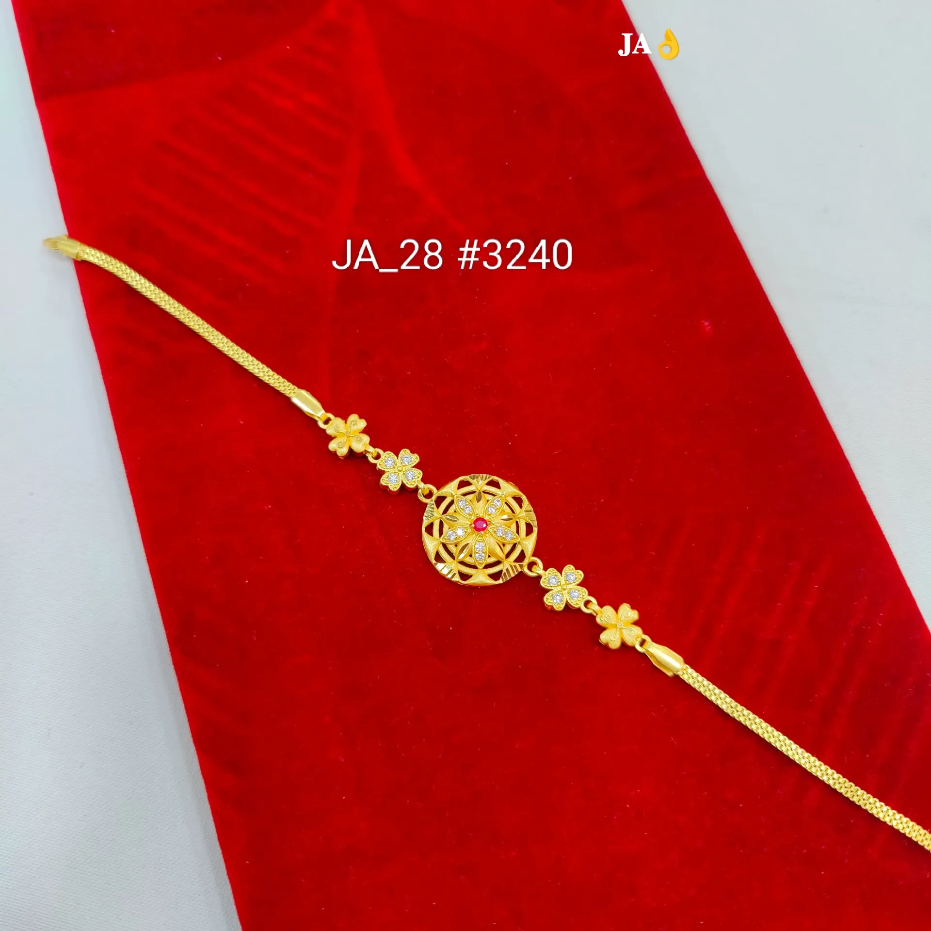 1 Gram Gold Plated Flower Designer Bracelet for Women DN-3240