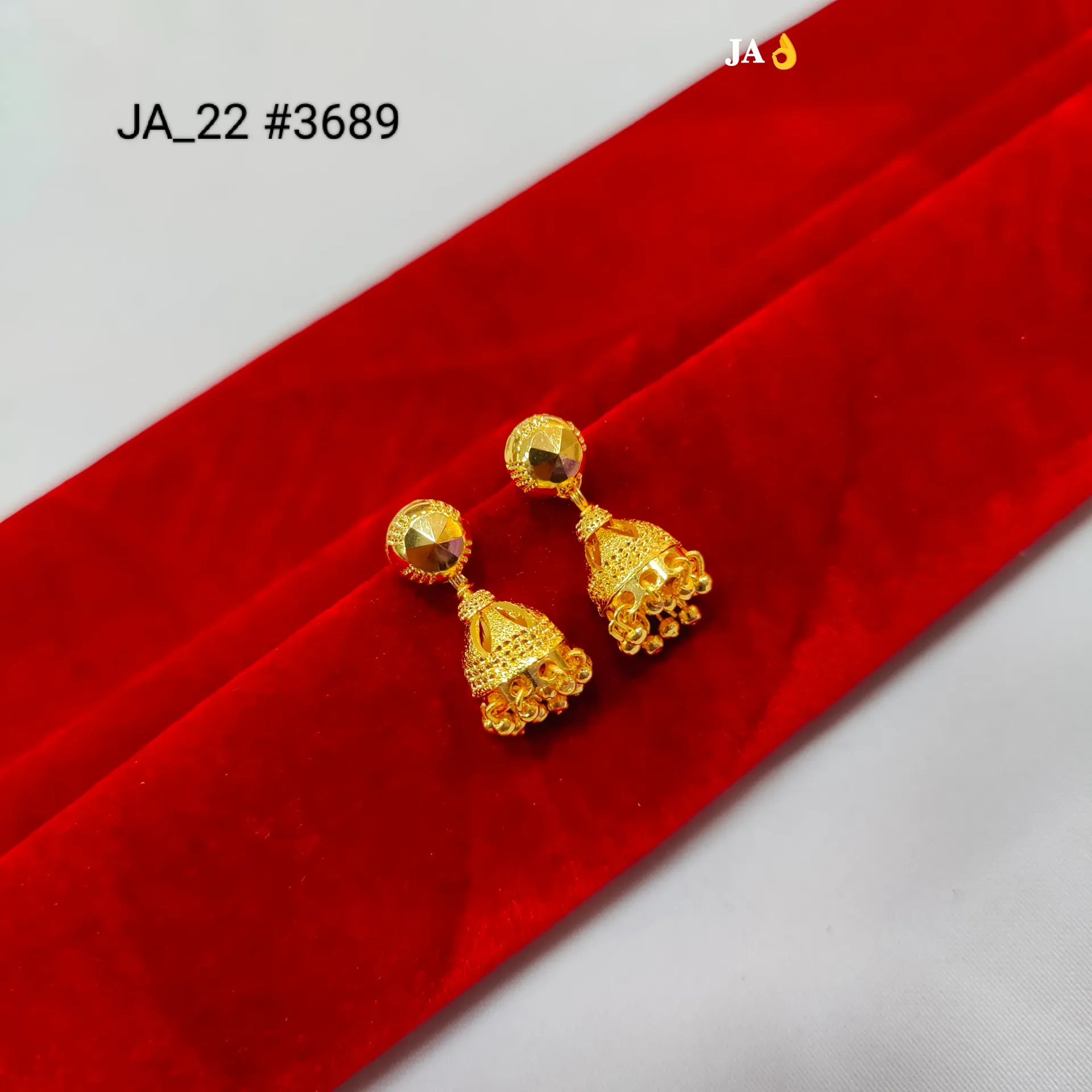 1 Gram Gold Plated Designer Jhumka Earrings DN-3689