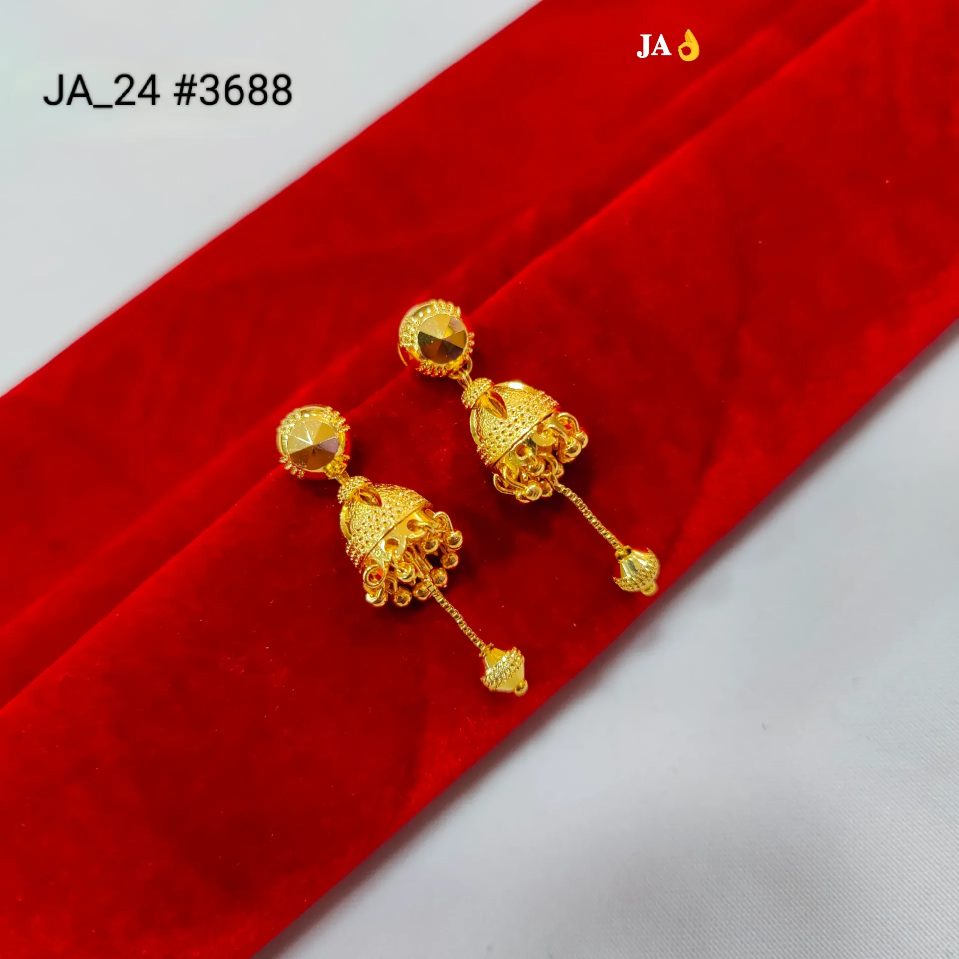 1 Gram Gold Plated Designer Jhumka Earrings DN-3688