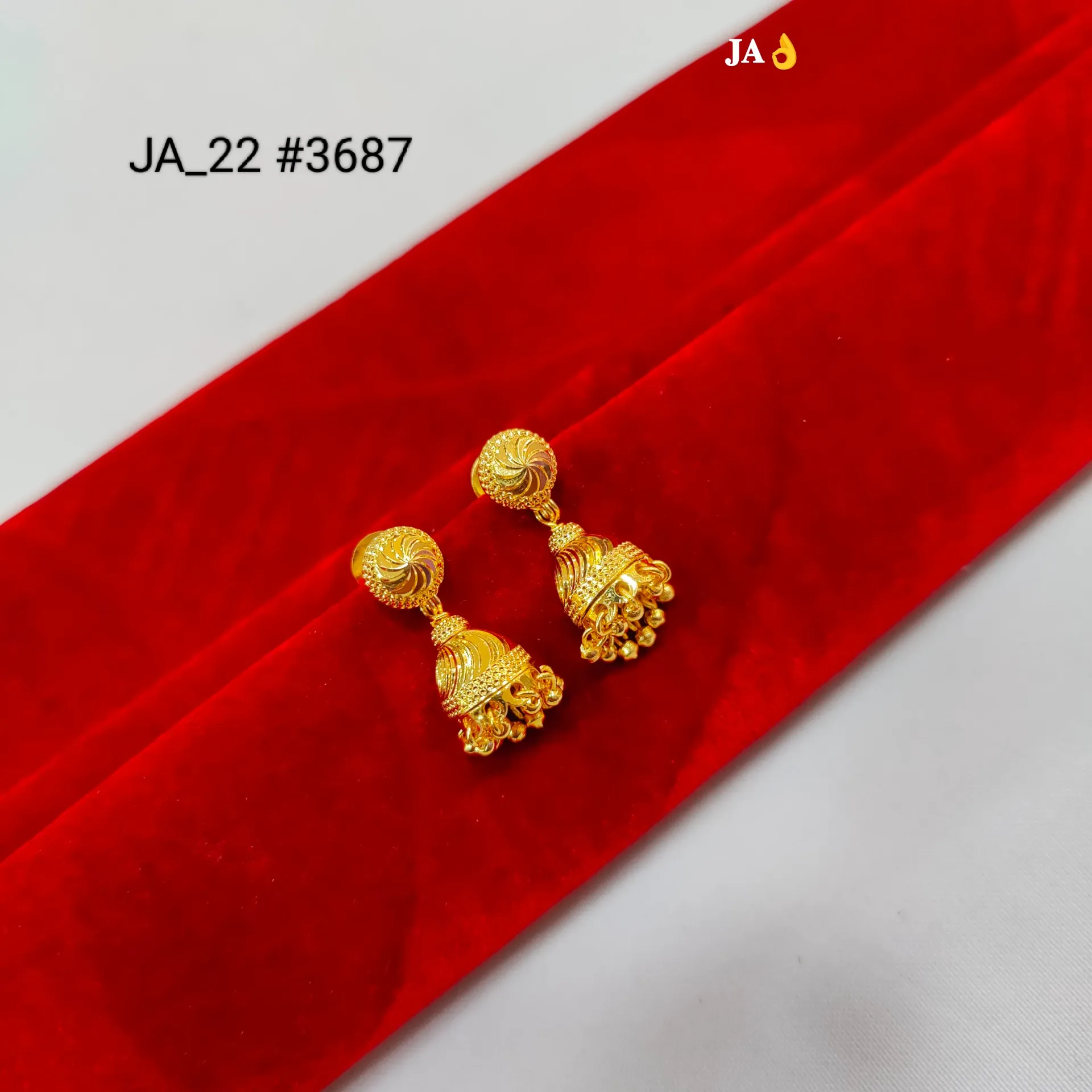 1 Gram Gold Plated Designer Jhumka Earrings DN-3687