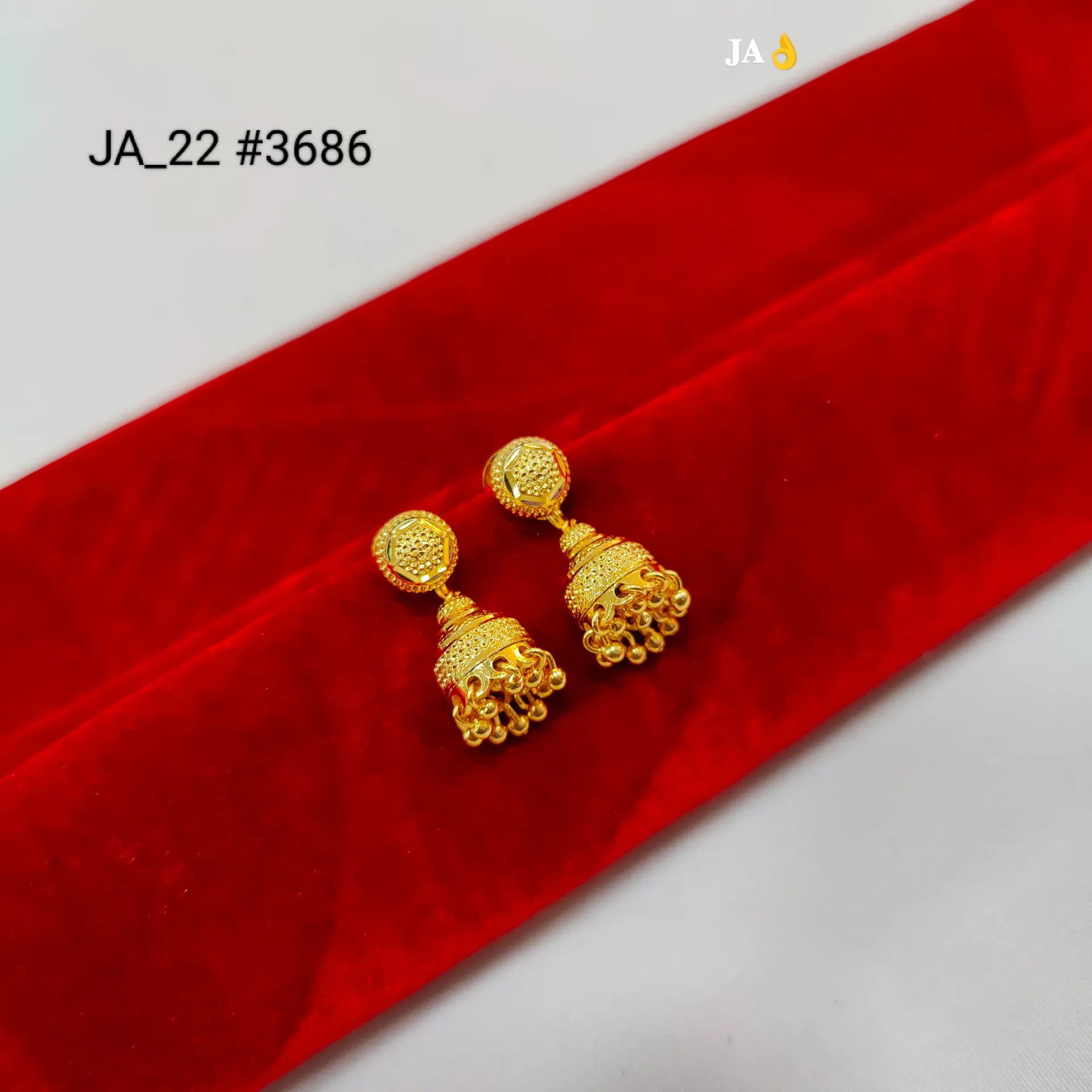 1 Gram Gold Plated Designer Jhumka Earrings DN-3686