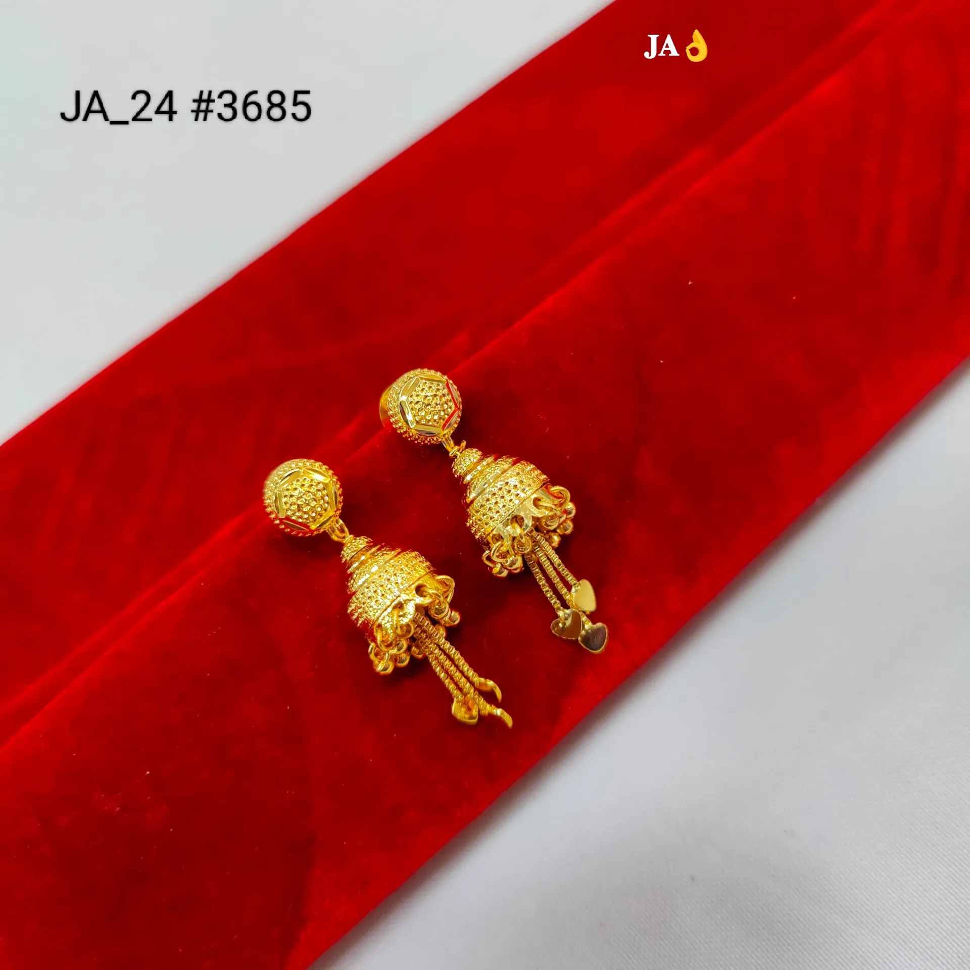 1 Gram Gold Plated Designer Jhumka Earrings DN-3685