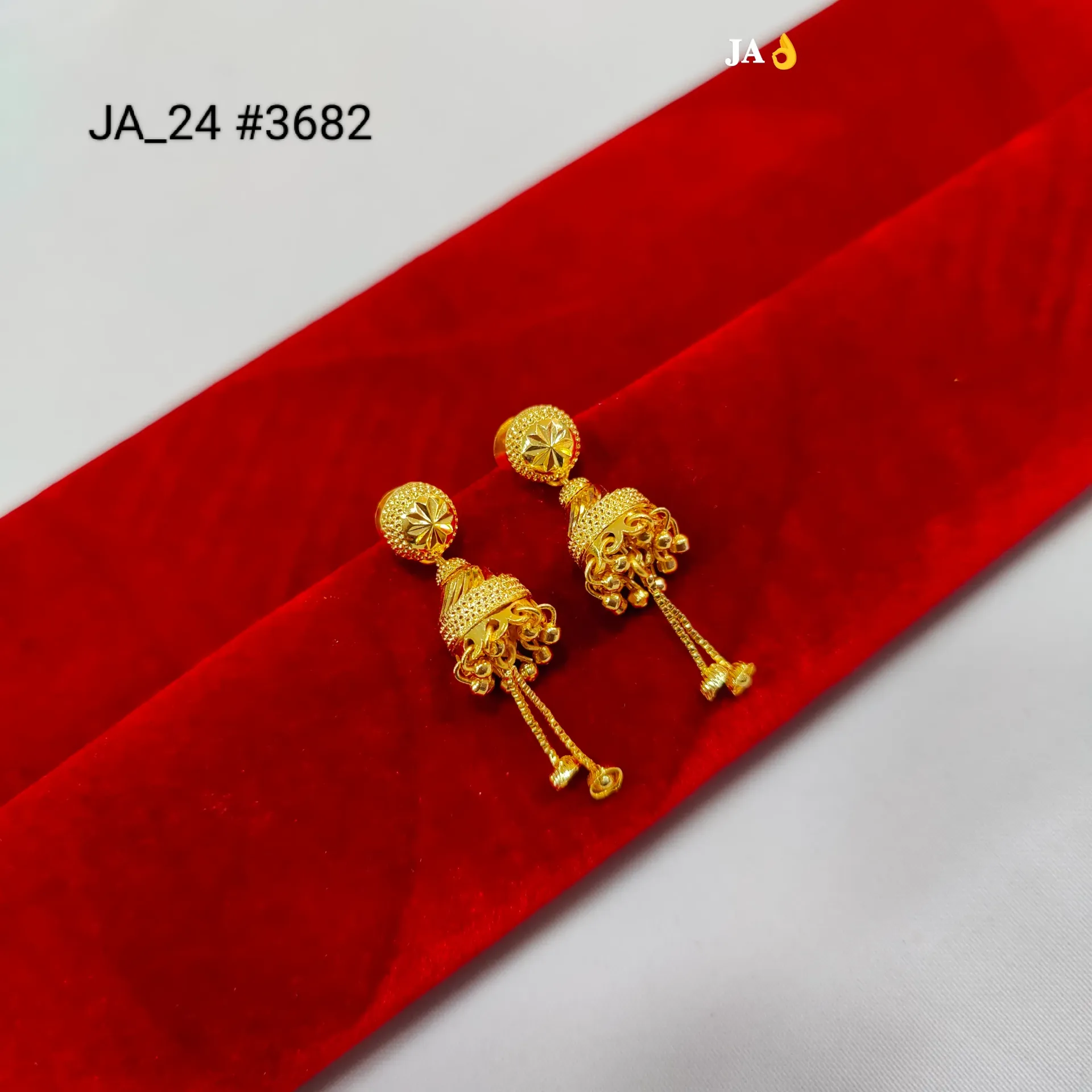 1 Gram Gold Plated Designer Jhumka Earrings DN-3682