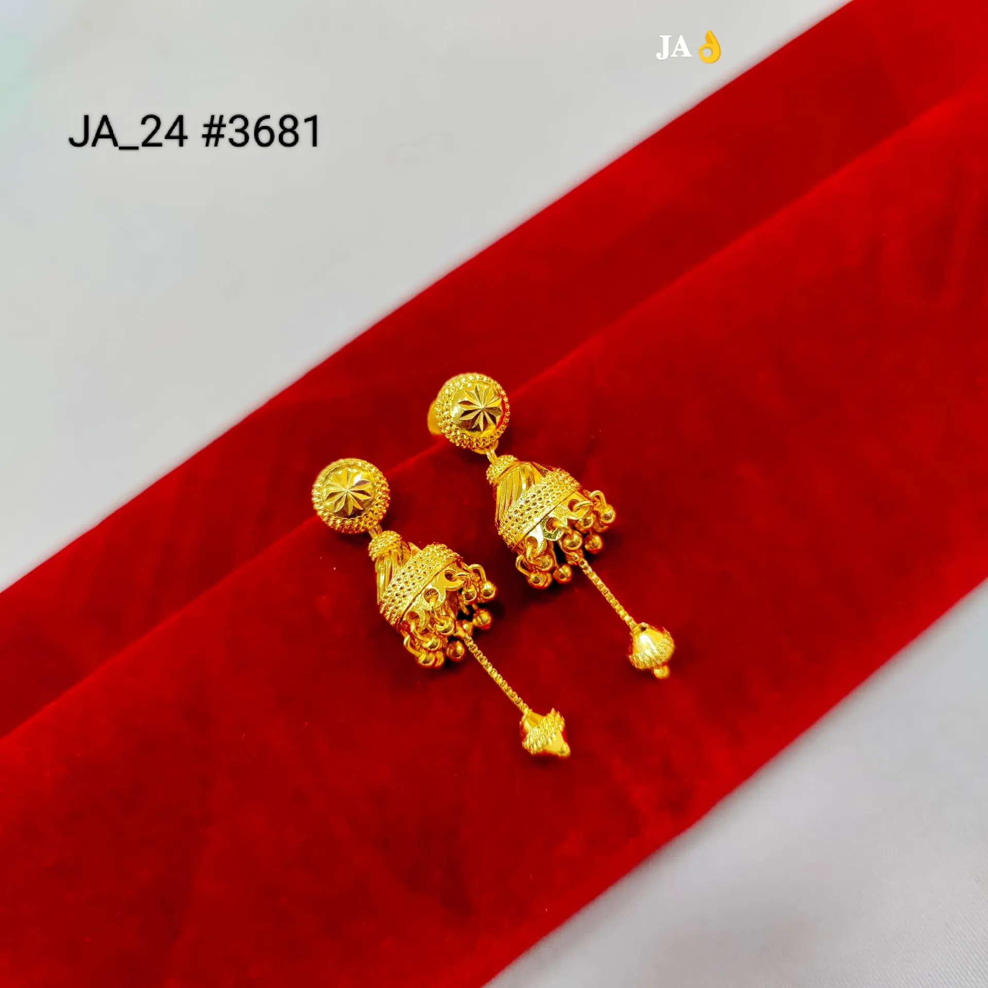 1 Gram Gold Plated Designer Jhumka Earrings DN-3681