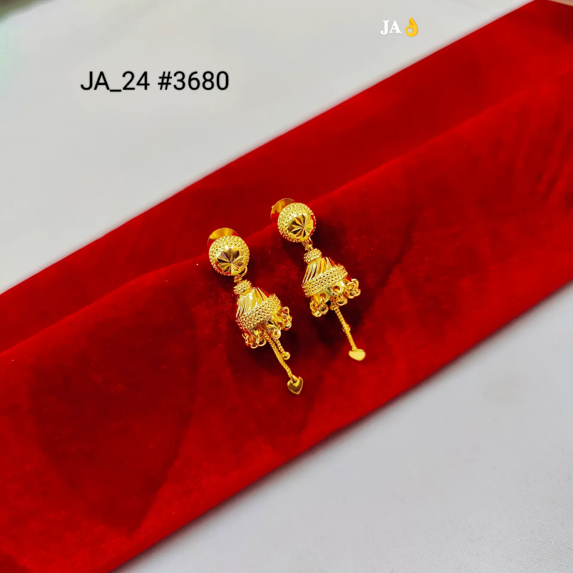 1 Gram Gold Plated Designer Jhumka Earrings DN-3680