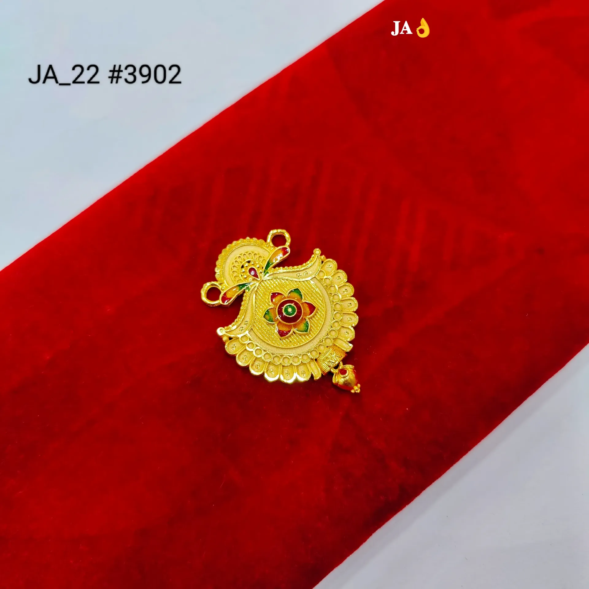 1 Gram Gold Plated Designer Pendant DN-3902