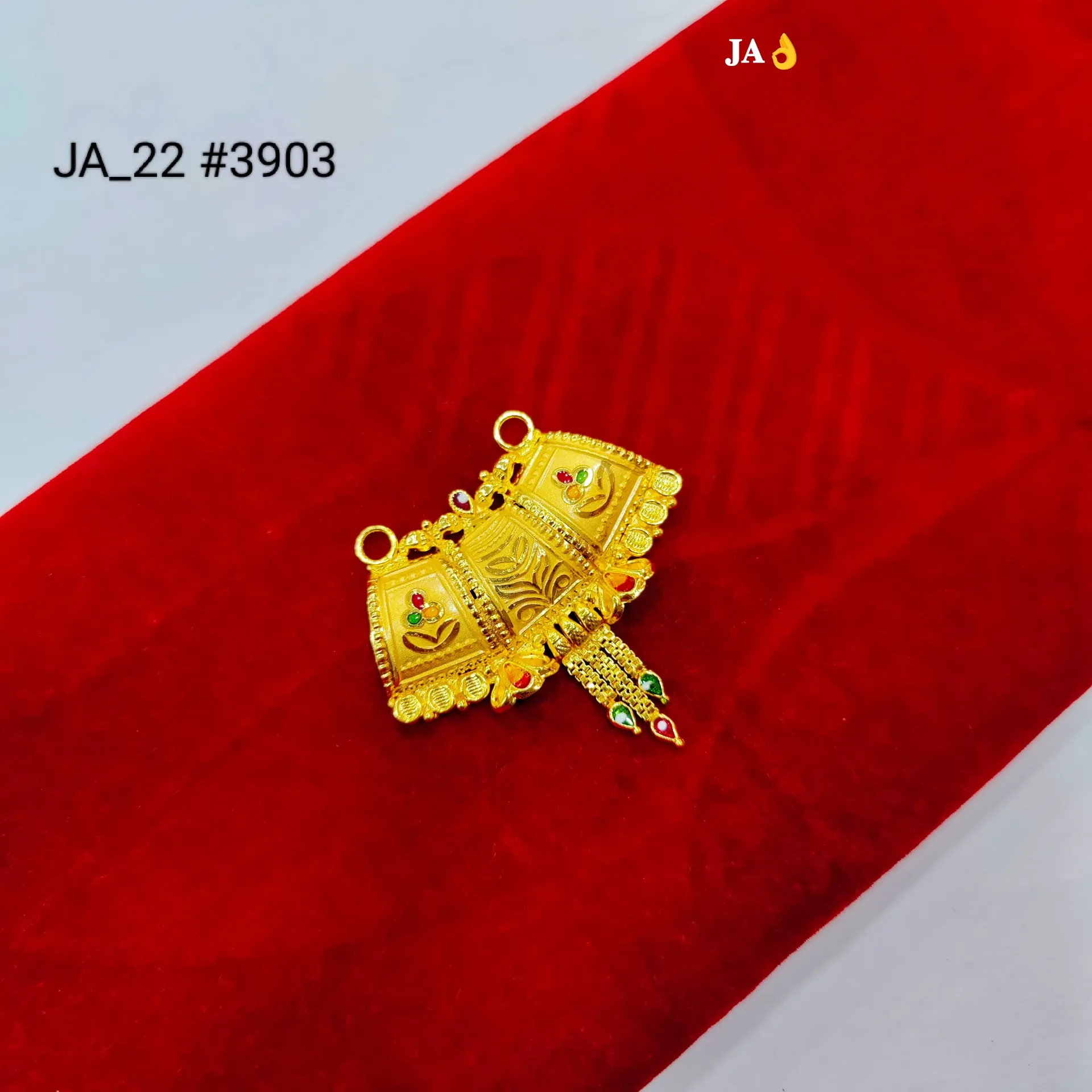 1 Gram Gold Plated Traditional Designer Pendant DN-3903