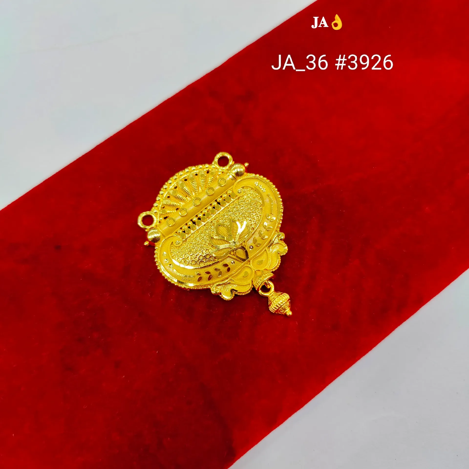 1 Gram Gold Plated Lotus Antique Designer Pendant DN-3926