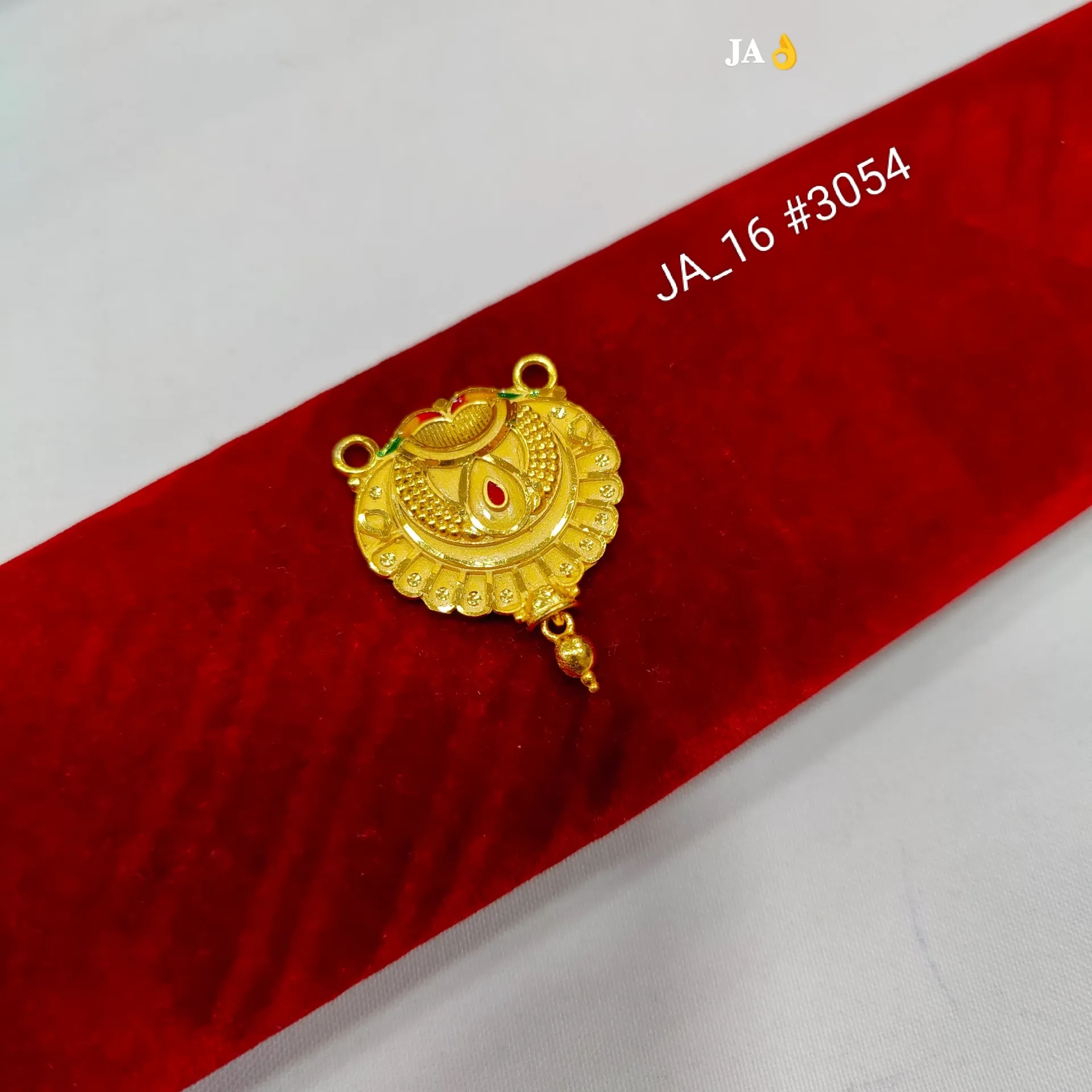 1 Gram Gold Plated Traditional Designer Pendant DN-3054