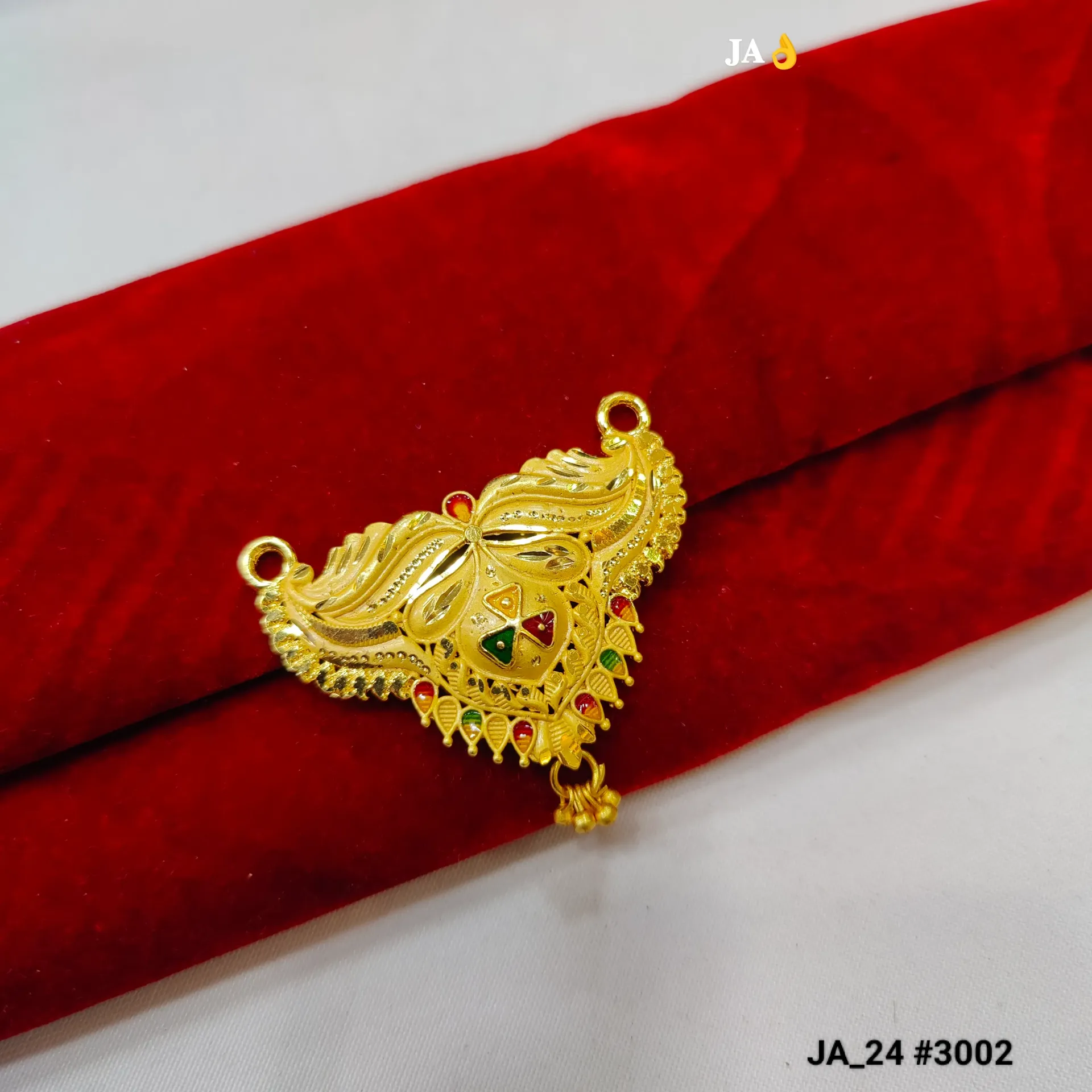 Gold Finish Ethnic Designer Pendant DN-3002