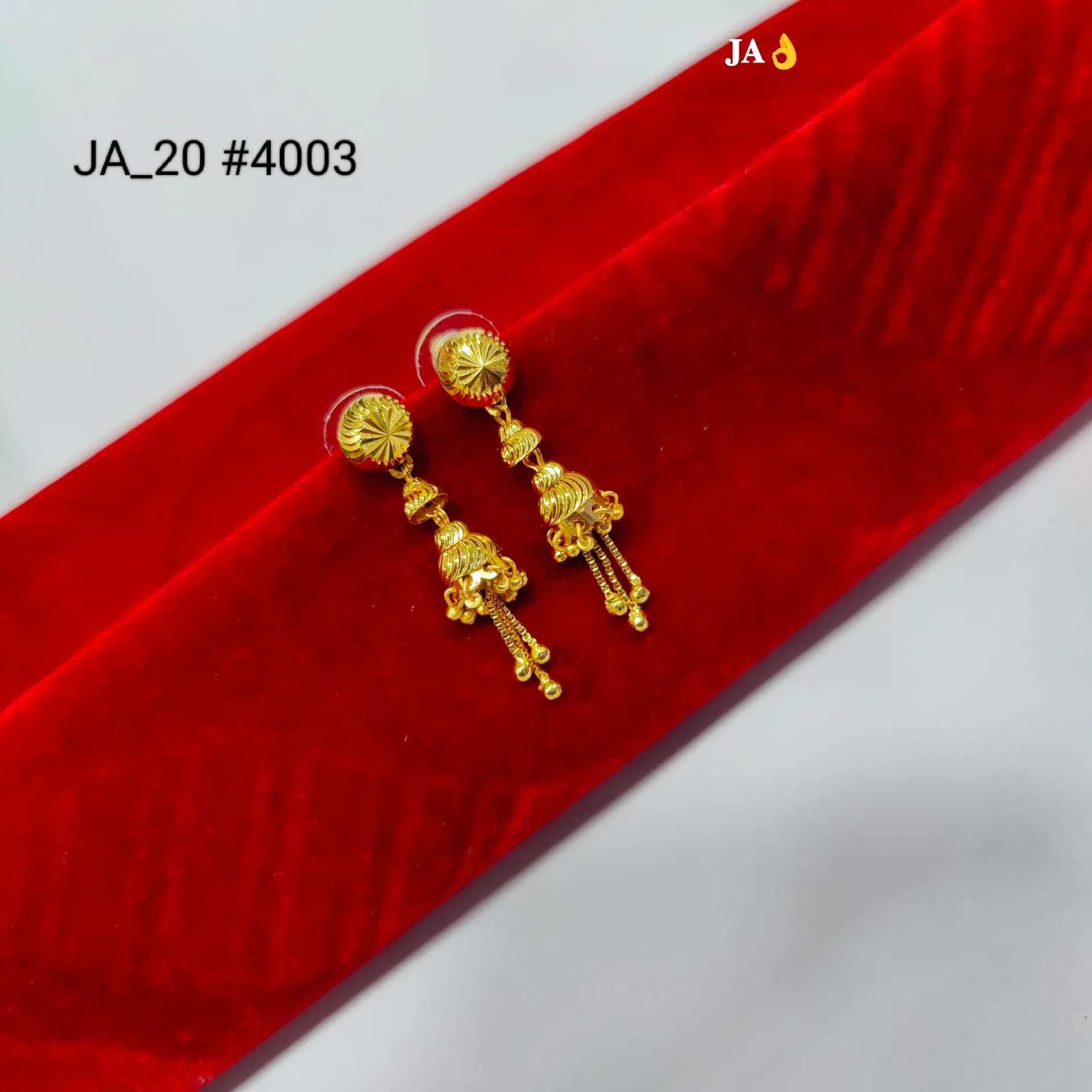 Traditional Gold Finish Jhumki Tassel Earrings DN-4003