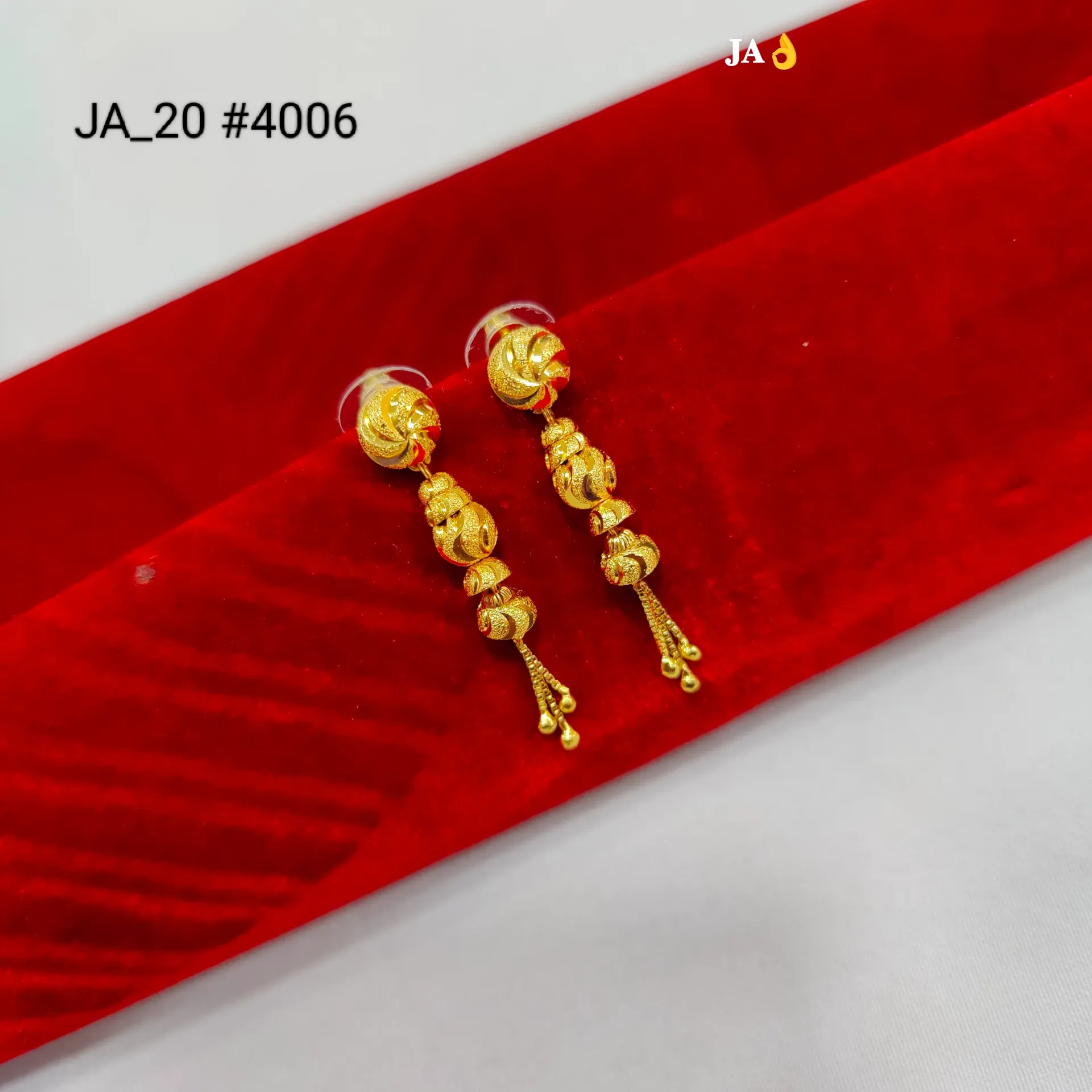 Elegant Twisted Bead Drop Earrings DN-4006