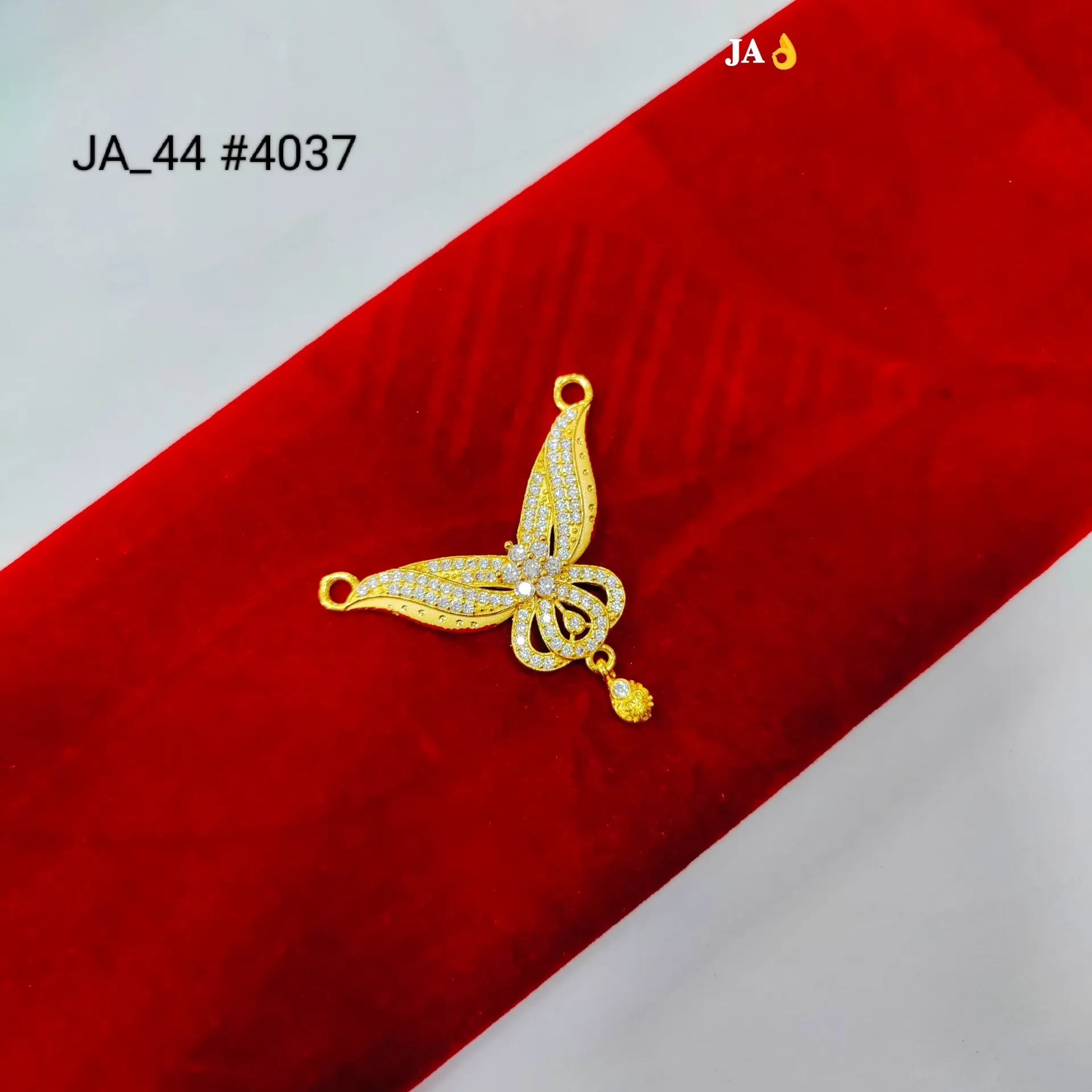 Elegant Butterfly Design CZ Studded Pendant DN-4037