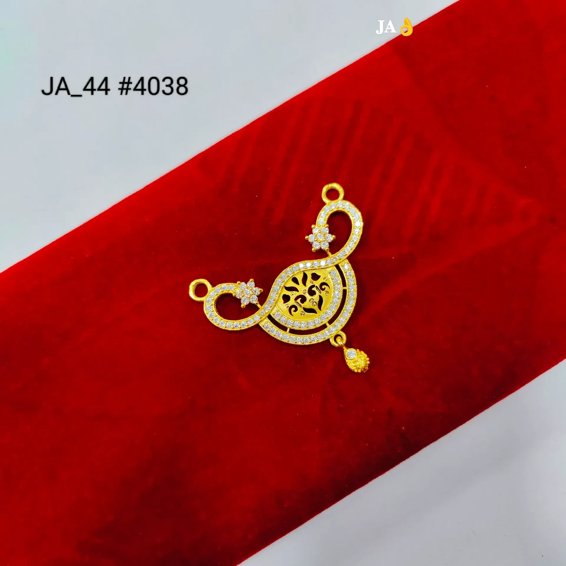 Elegant CZ Studded Swirl Pendant  DN-4038