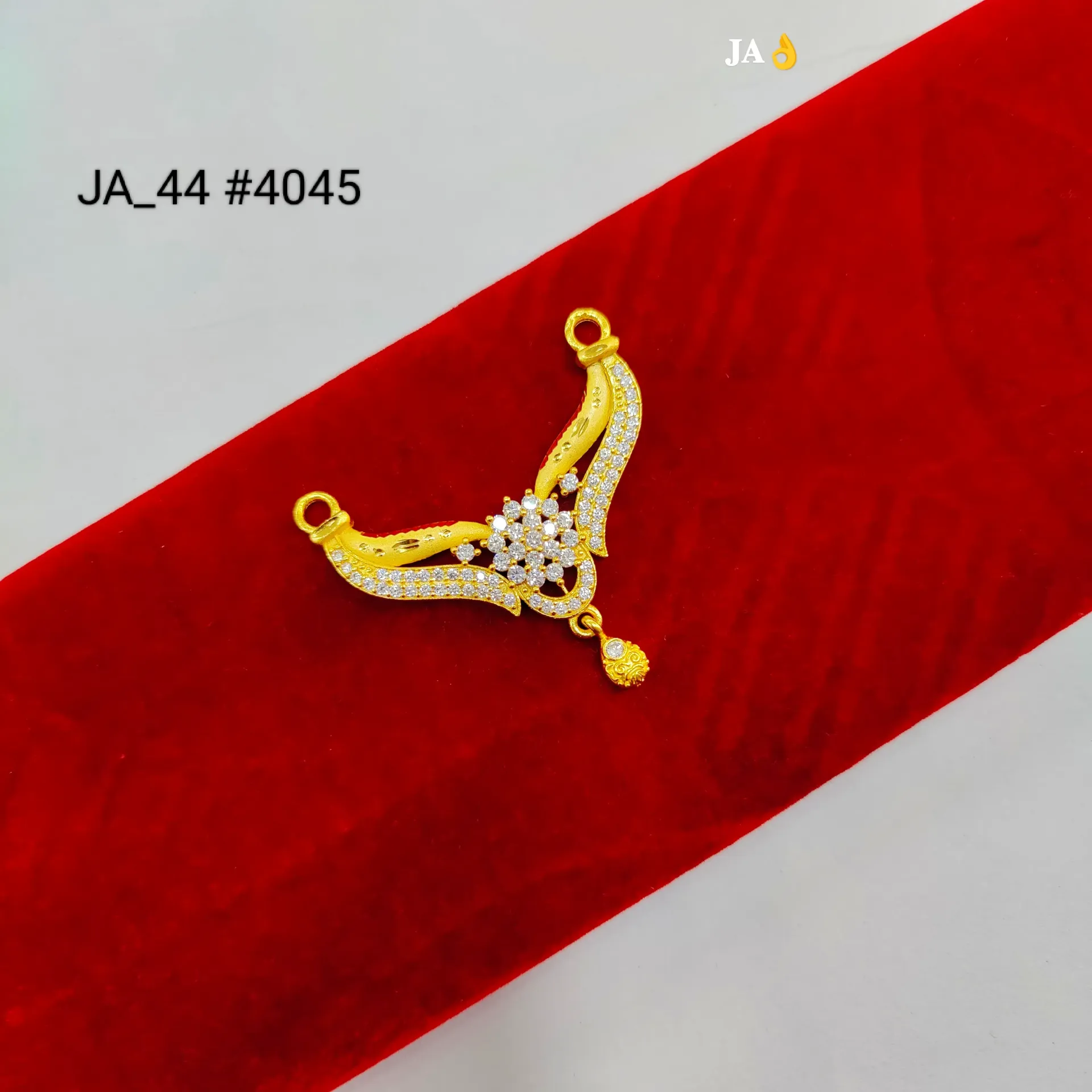 Luxury CZ Floral V-Shape Pendant  DN-4045
