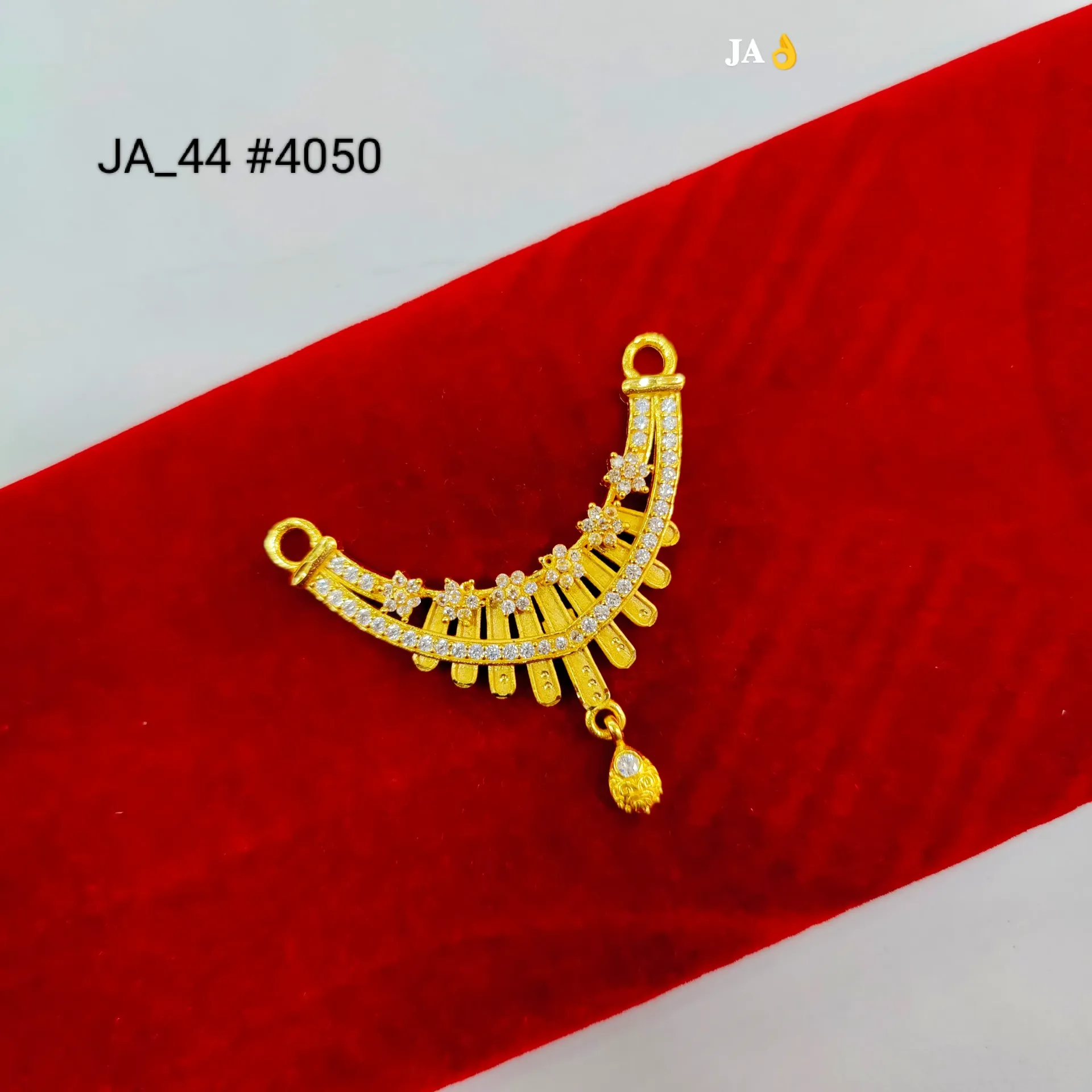 Designer CZ Floral Arc Pendant DN-4050