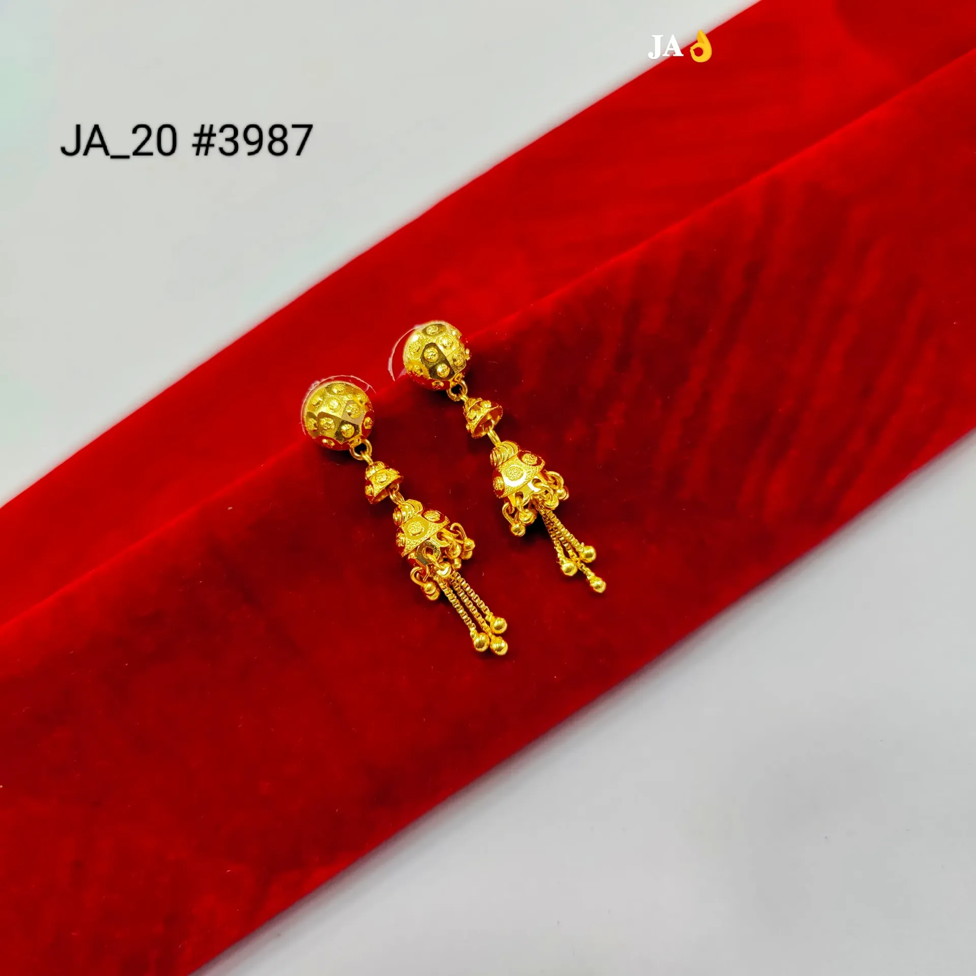 Traditional Gold Finish Jhumki Tassel Earrings DN-3987