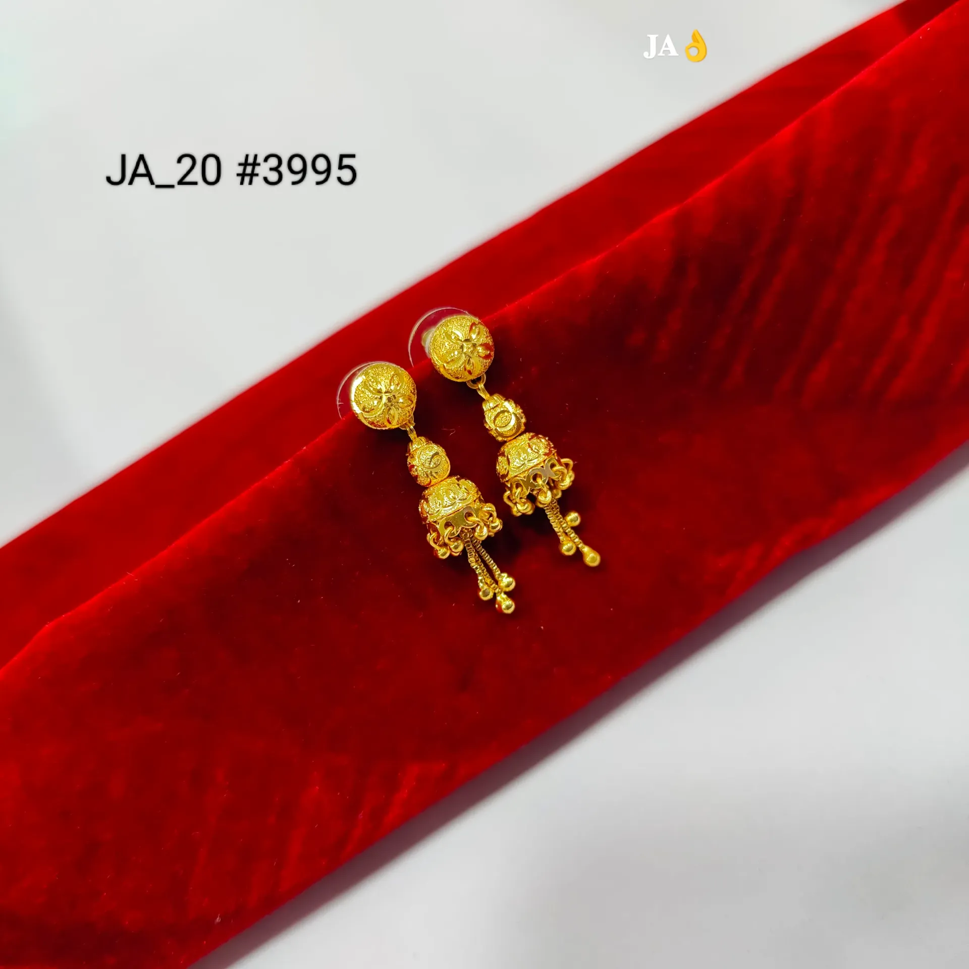 Traditional Gold Finish Antique Jhumki Tassel Earrings  DN-3995
