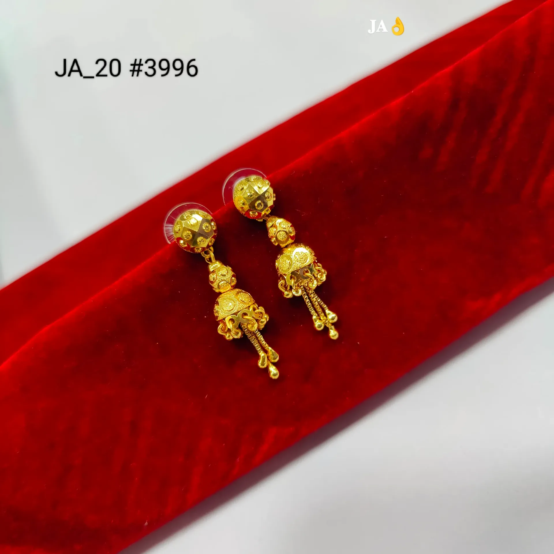 Traditional Gold Finish Antique Jhumki Tassel Earrings  DN-3996