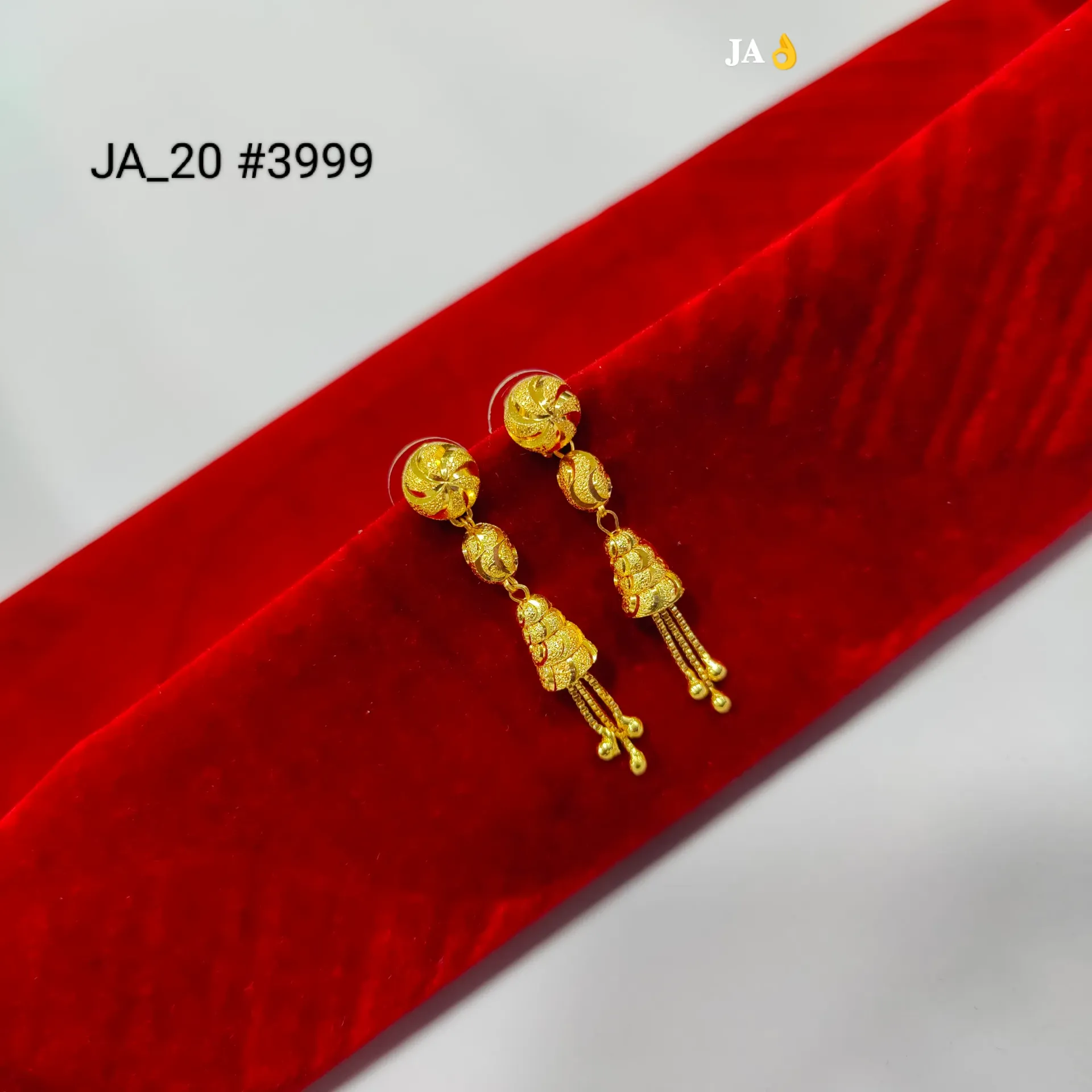 Traditional Gold Finish Designer Jhumki Tassel Earrings  DN-3999