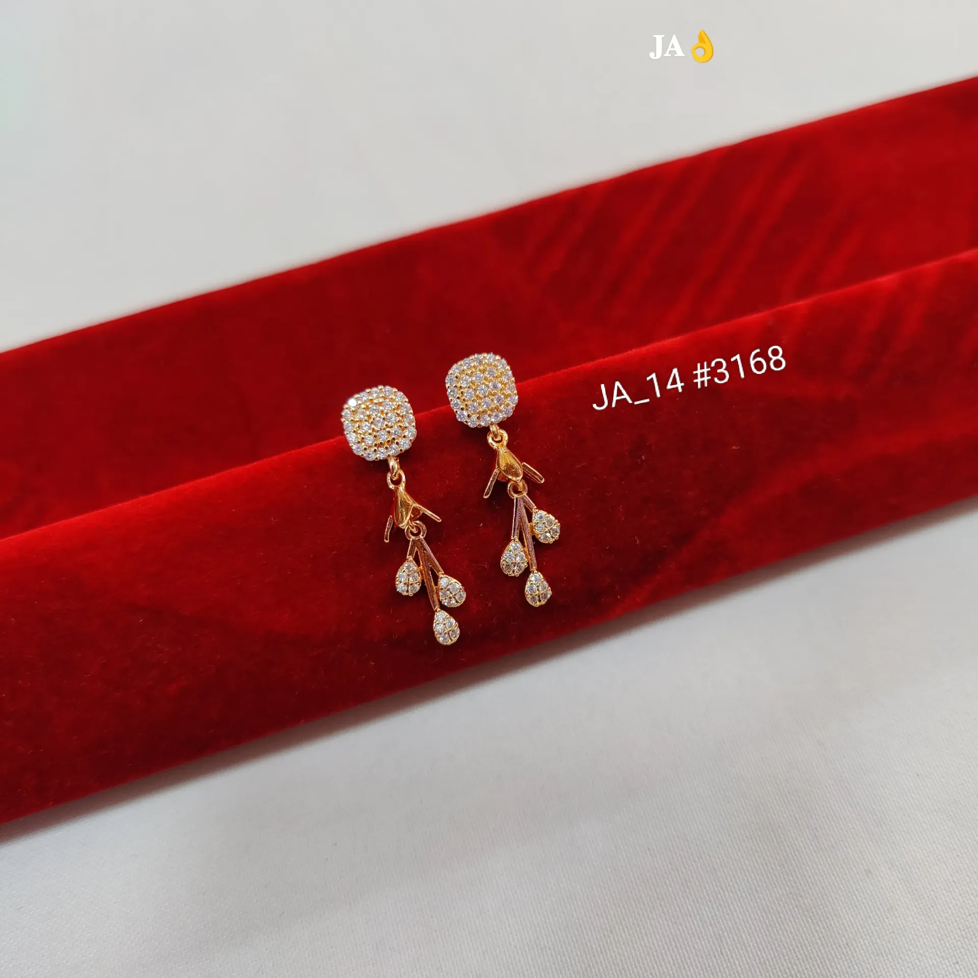 Elegant CZ Cluster Drop Earrings  DN-3168