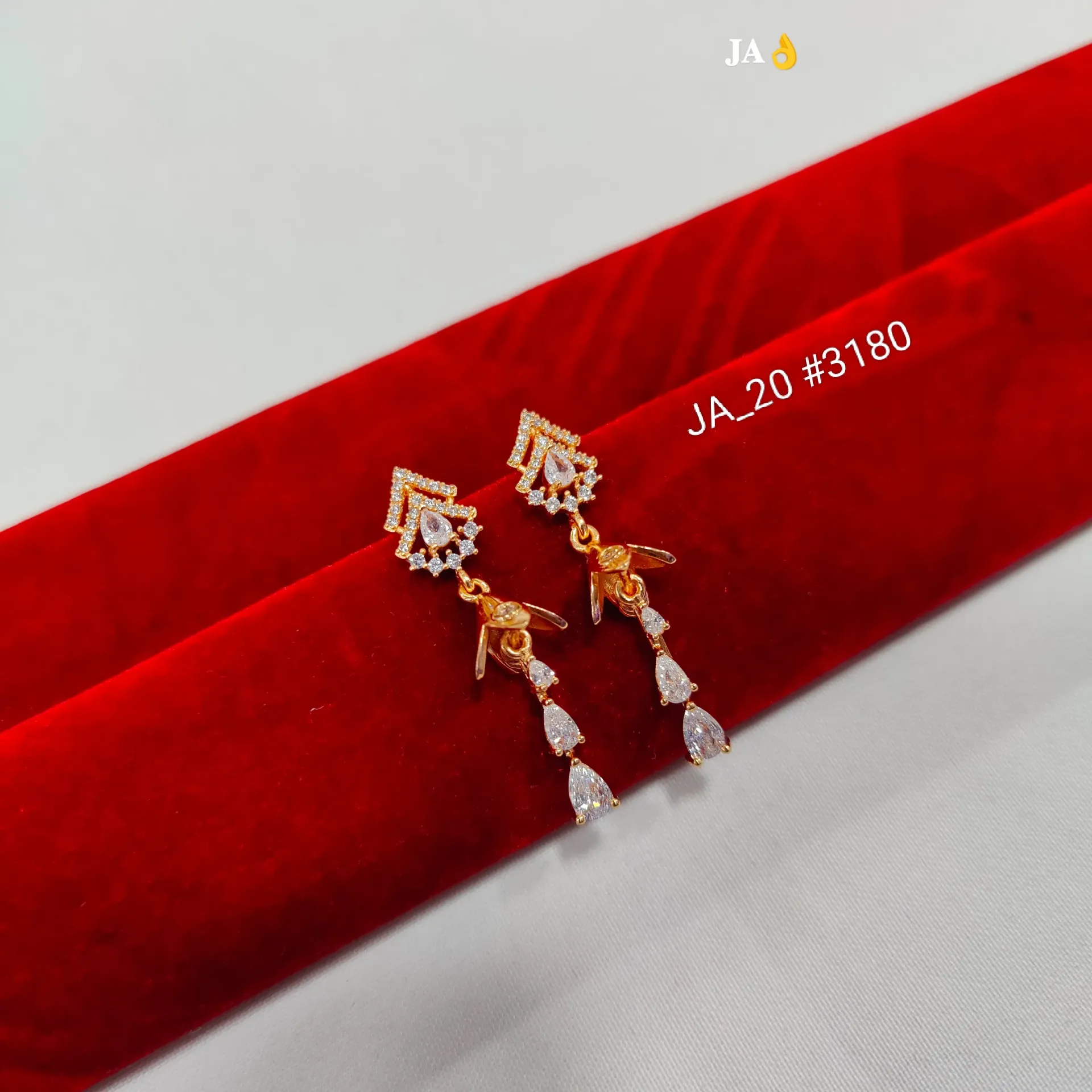 Elegant CZ Geometric Drop Earrings  DN-3180