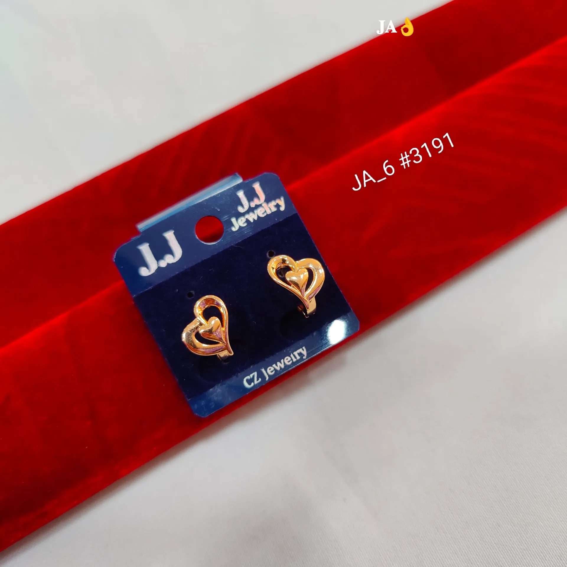 [ZA41646] Elegant Double Heart Stud Earrings DN-3191