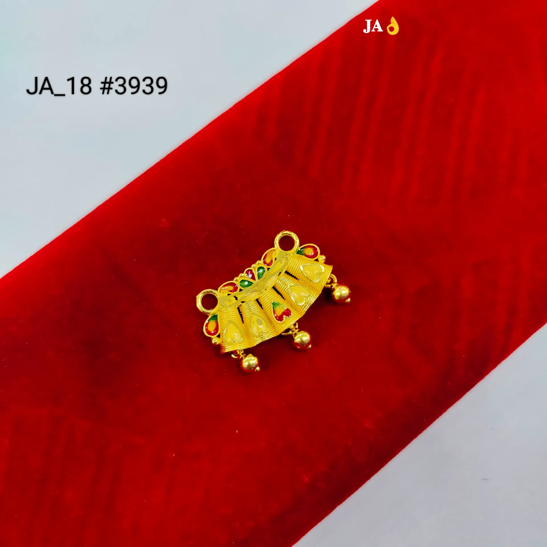 Traditional Gold Tone Meenakari Pendant  DN-3939