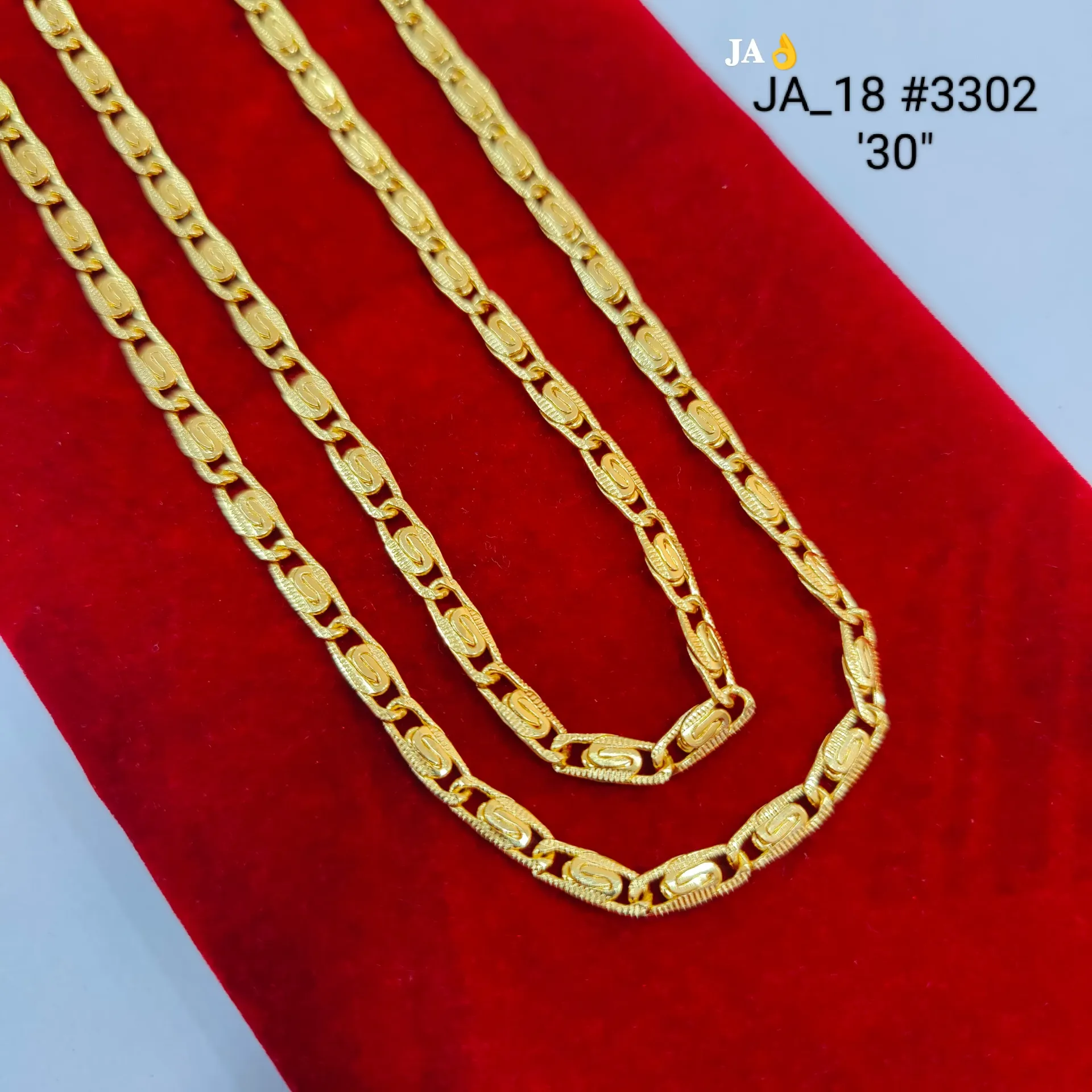Designer Gold Tone 30-Inch  Long Chain  DN-3302