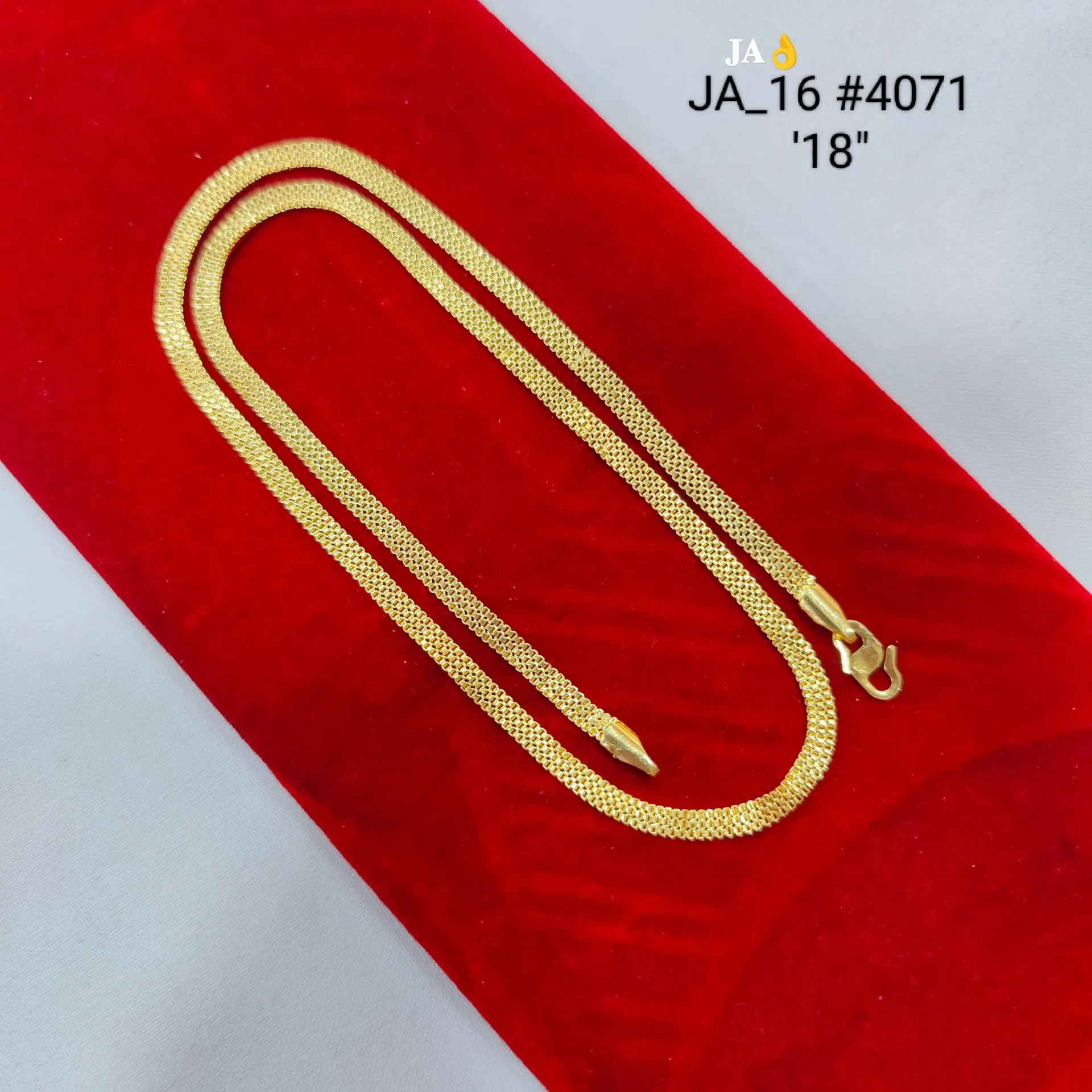 Classic Gold Tone Snake Chain 18 Inch  DN-4071