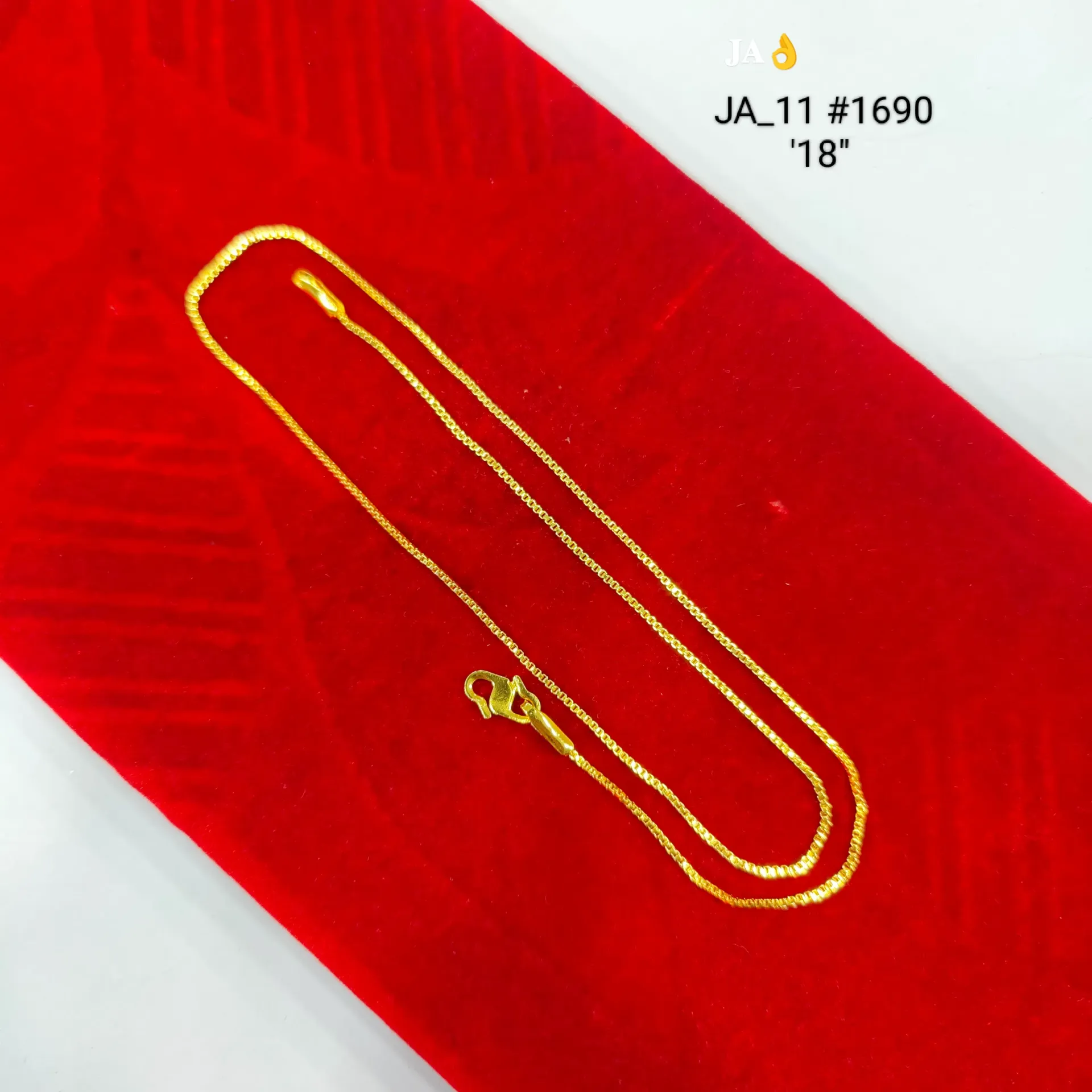 18 Inch Gold Tone Box Chain  DN-1690